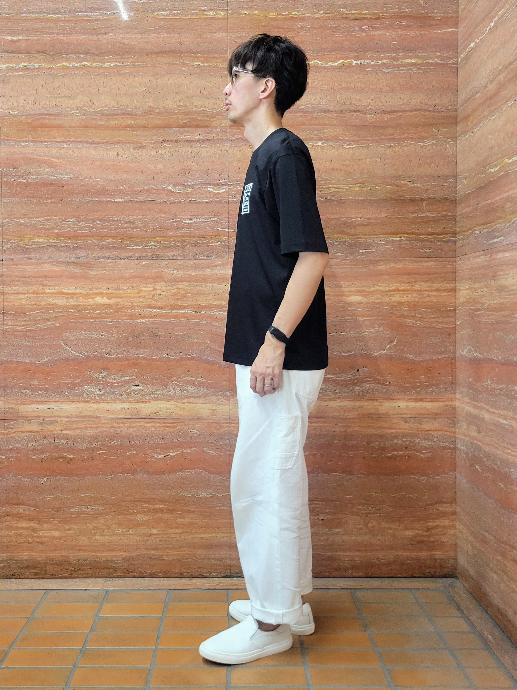 piroyaさんの「TAKEO KIKUCHI｜【BOWLER HAT LABEL】アイスクリアコットン ピンナップガール 半袖Tシャツ」を使ったコーディネート