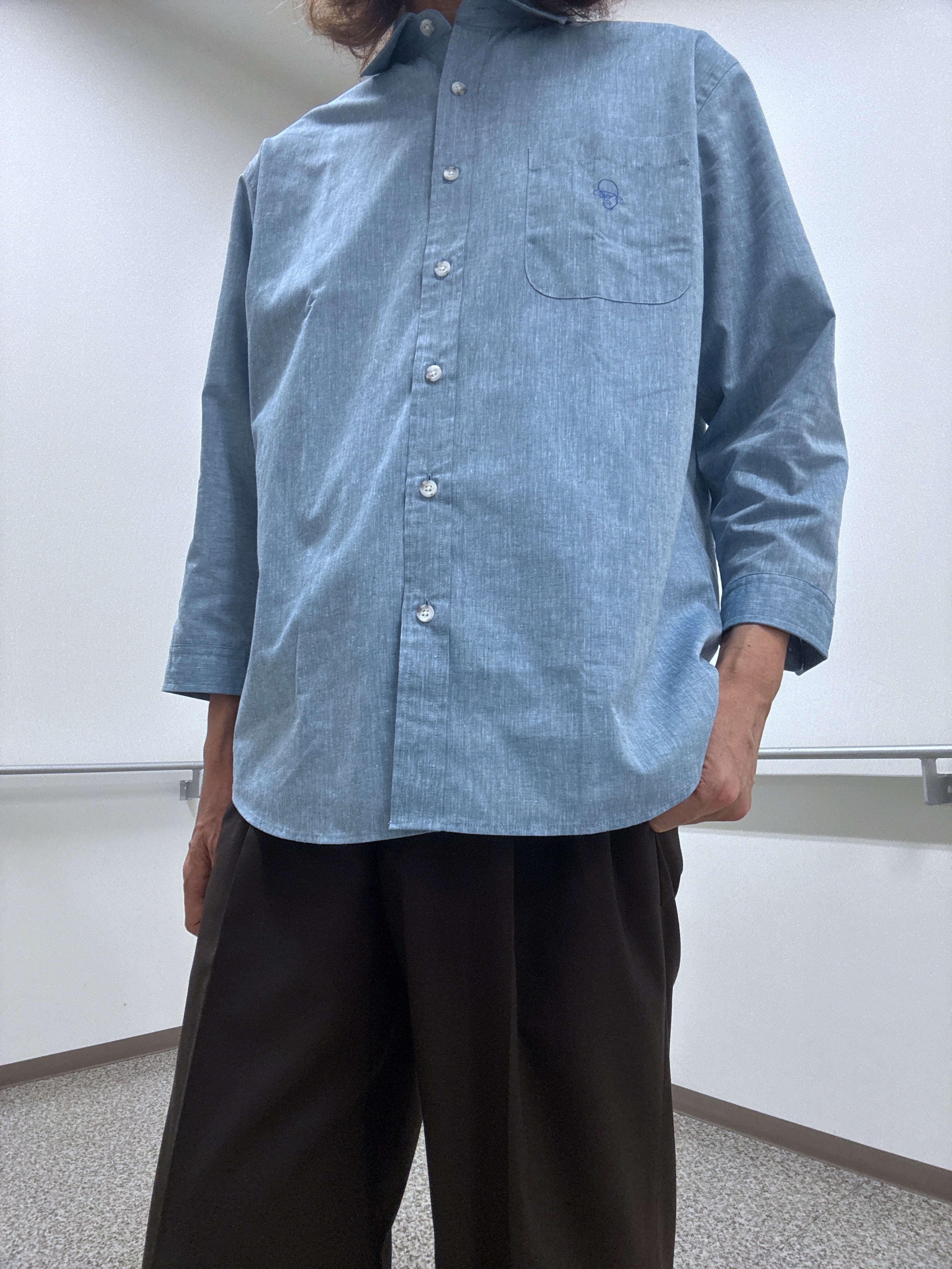 おーのさんの「TAKEO KIKUCHI｜【接触冷感】ハイブリッド リネン 七分袖シャツ」を使ったコーディネート