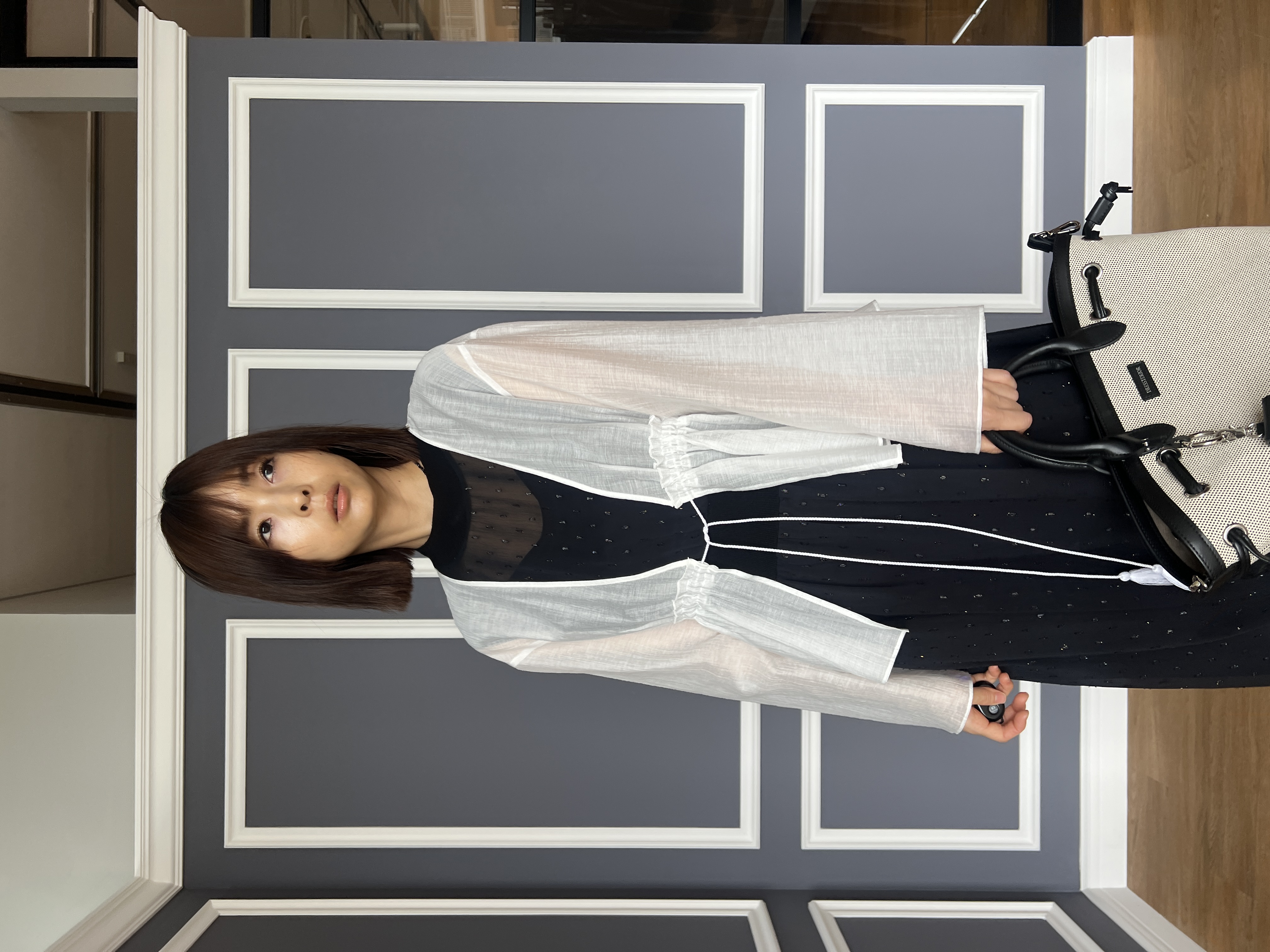 misaさんの「DRESSTERIOR｜シアー カーディガンブラウス」を使ったコーディネート