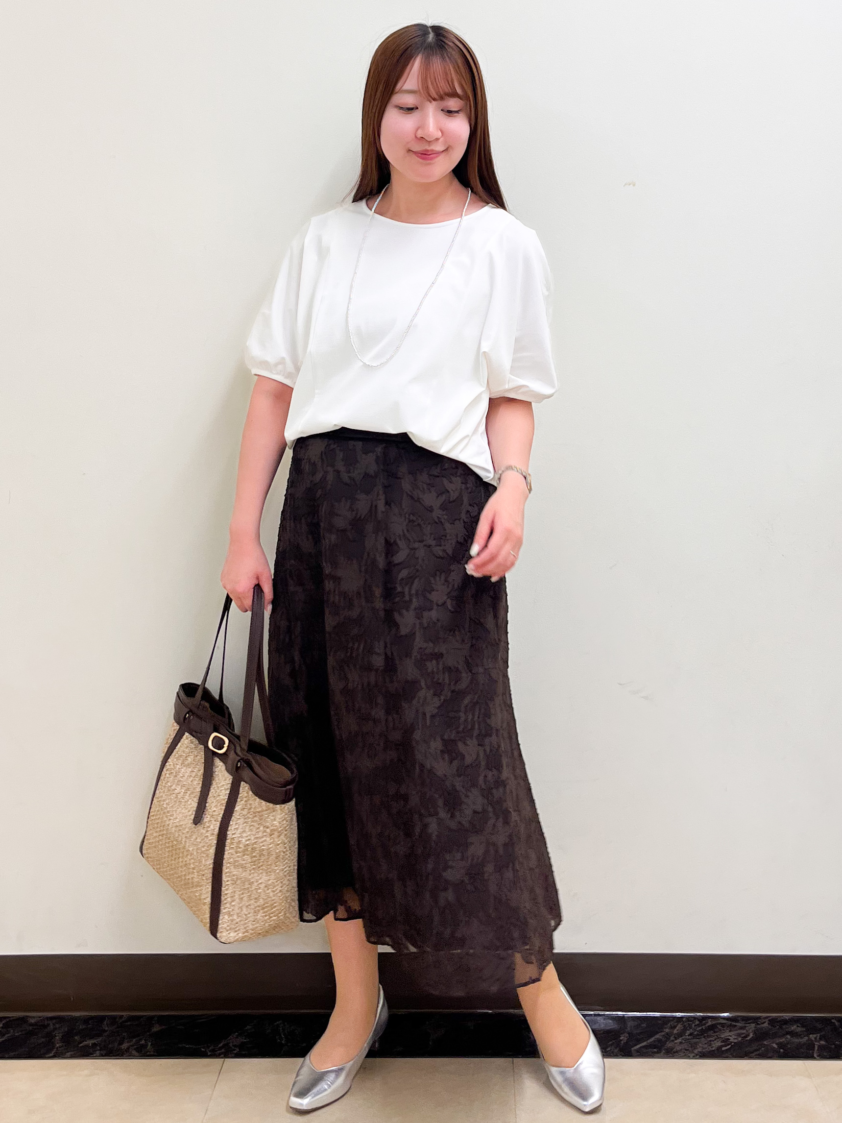mikikoさんの「Reflect｜【UVカット／接触冷感／吸水速乾】ギャザースリーブカットソー」を使ったコーディネート