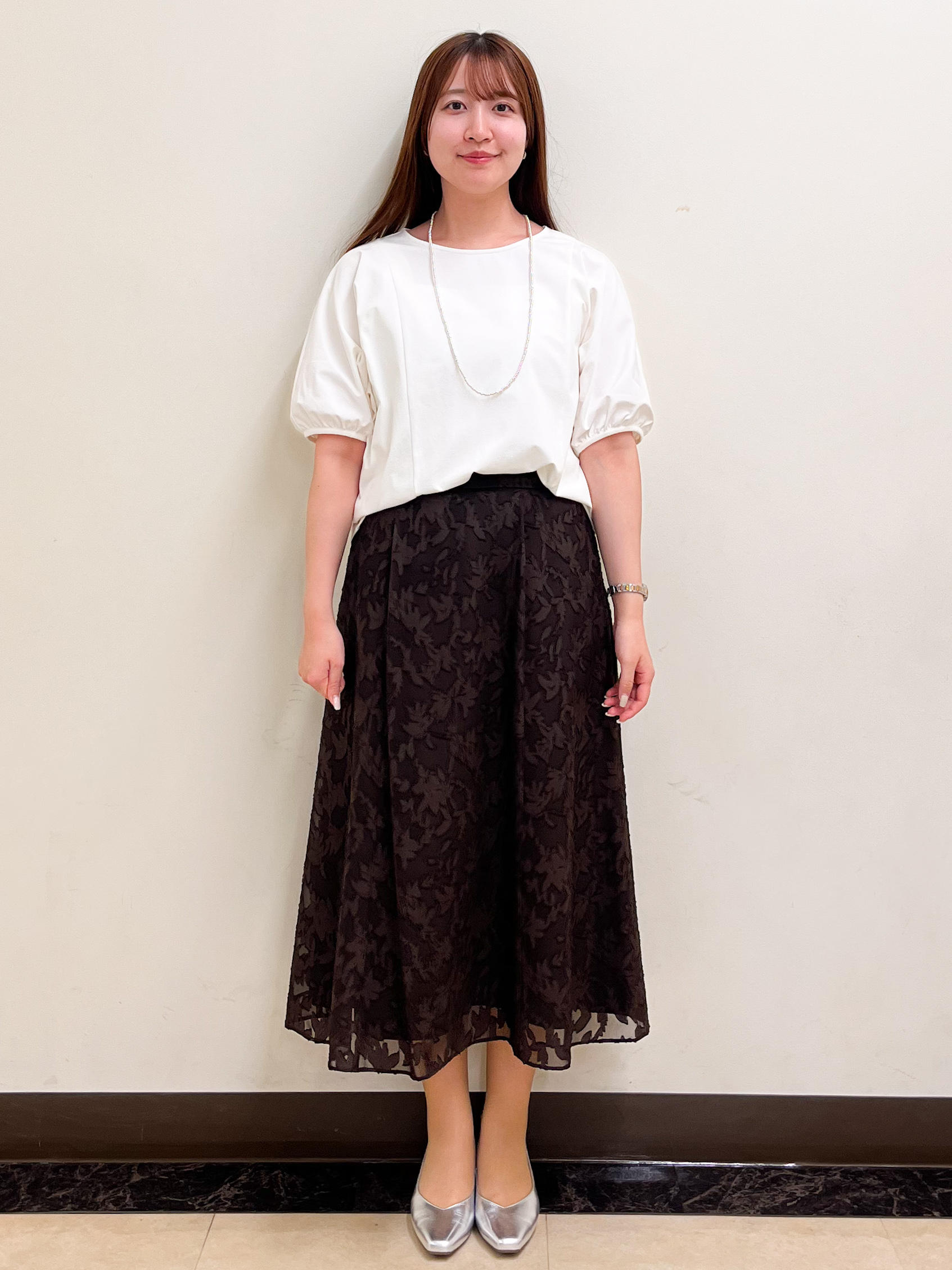 mikikoさんの「Reflect｜【UVカット／接触冷感／吸水速乾】ギャザースリーブカットソー」を使ったコーディネート