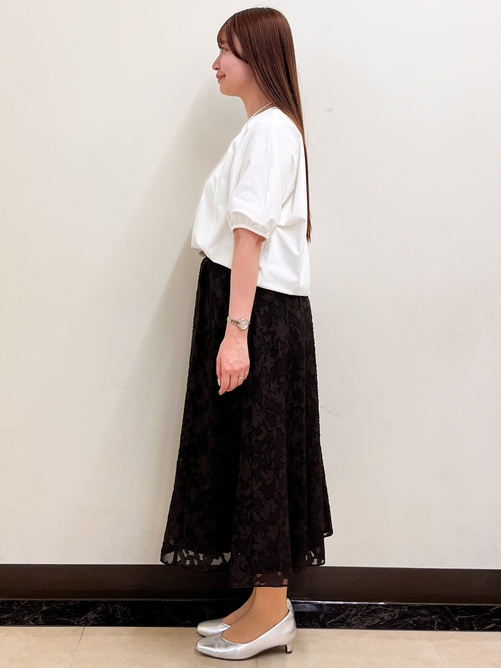 mikikoさんの「Reflect｜【UVカット／接触冷感／吸水速乾】ギャザースリーブカットソー」を使ったコーディネート