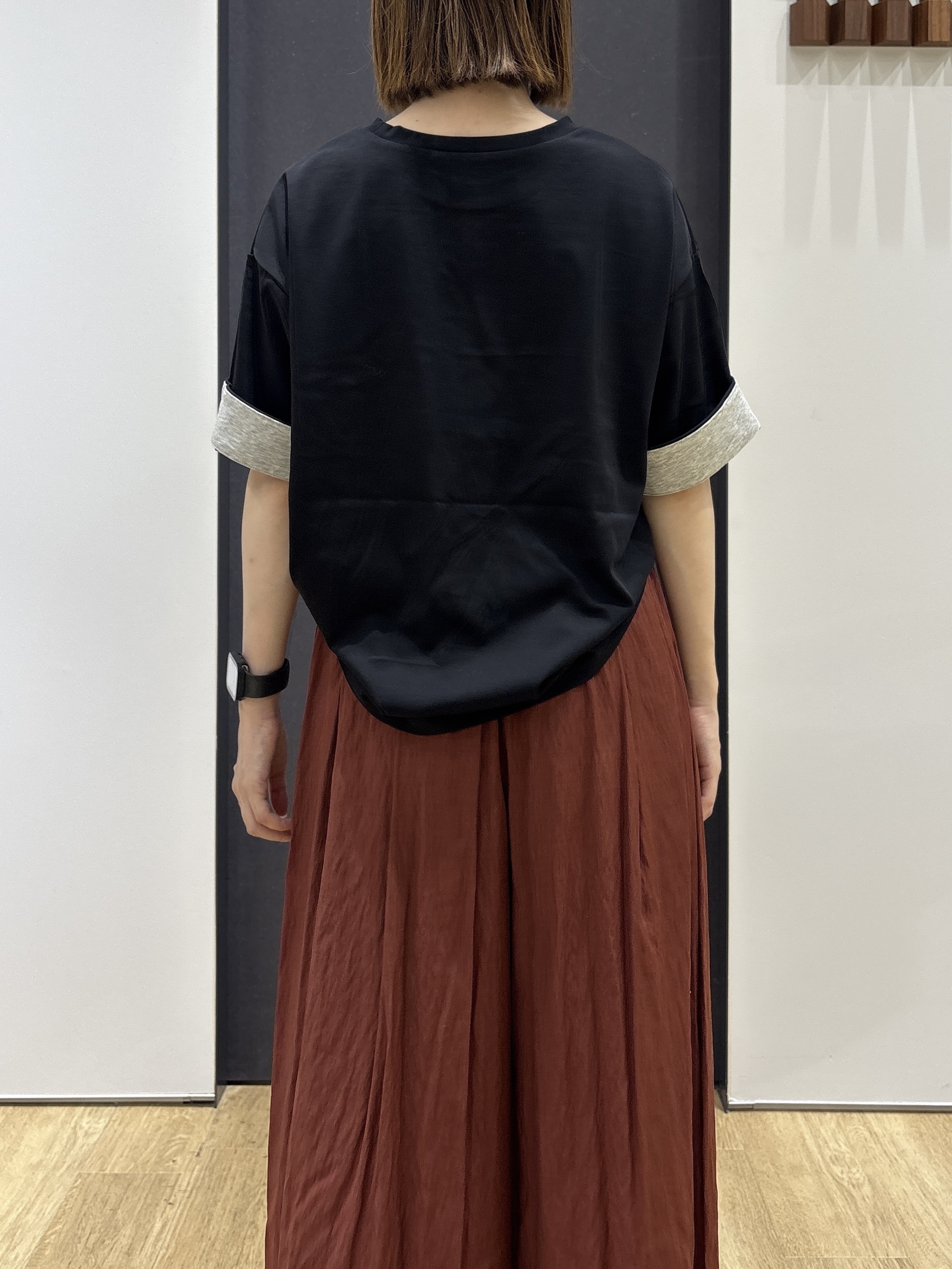 risaさんの「Dessin｜レザー調スクエアトゥ  フラットパンプス」を使ったコーディネート