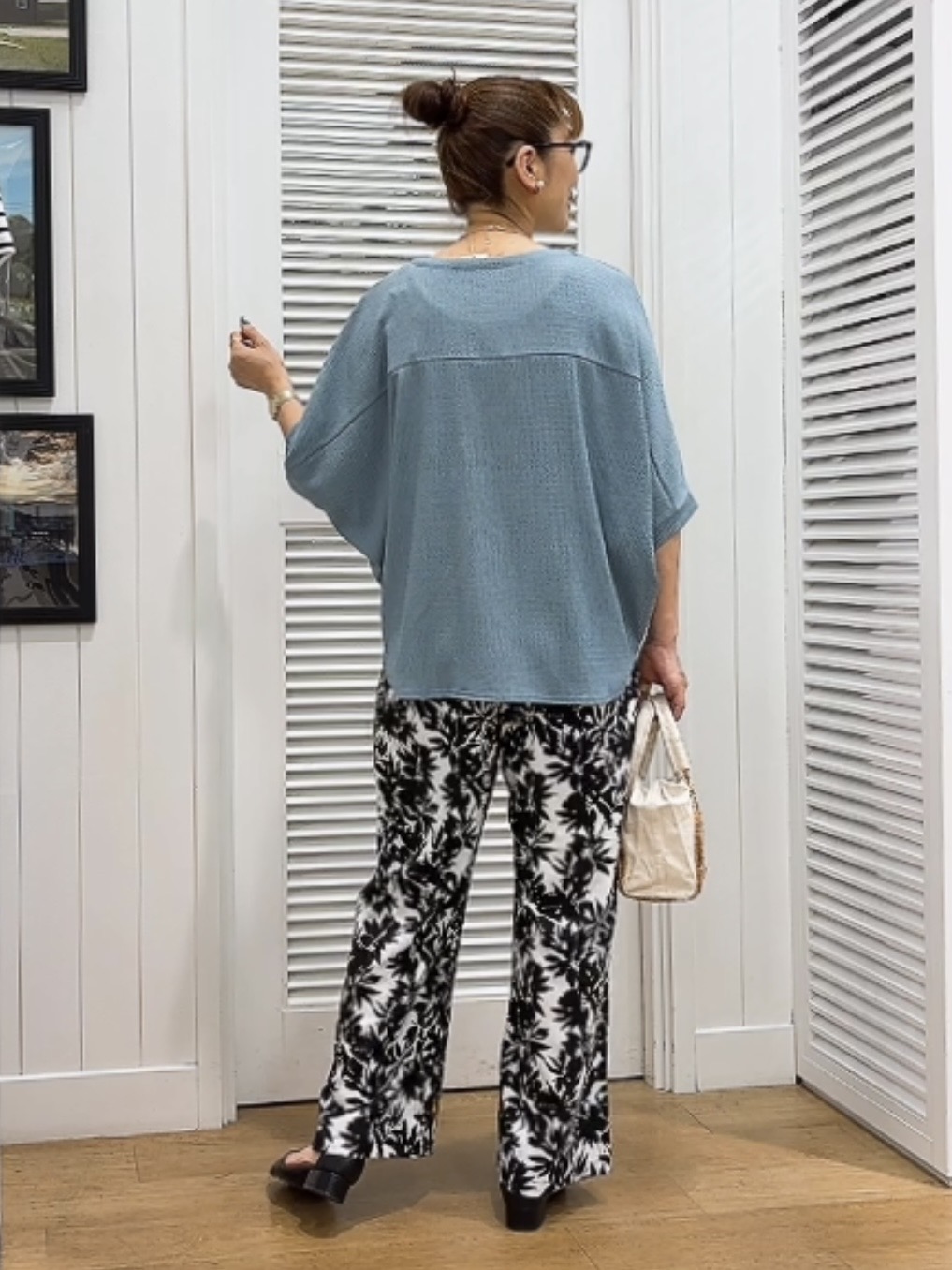 Yasucoさんの「Dessin｜シュリンクジャージ カットソー」を使ったコーディネート