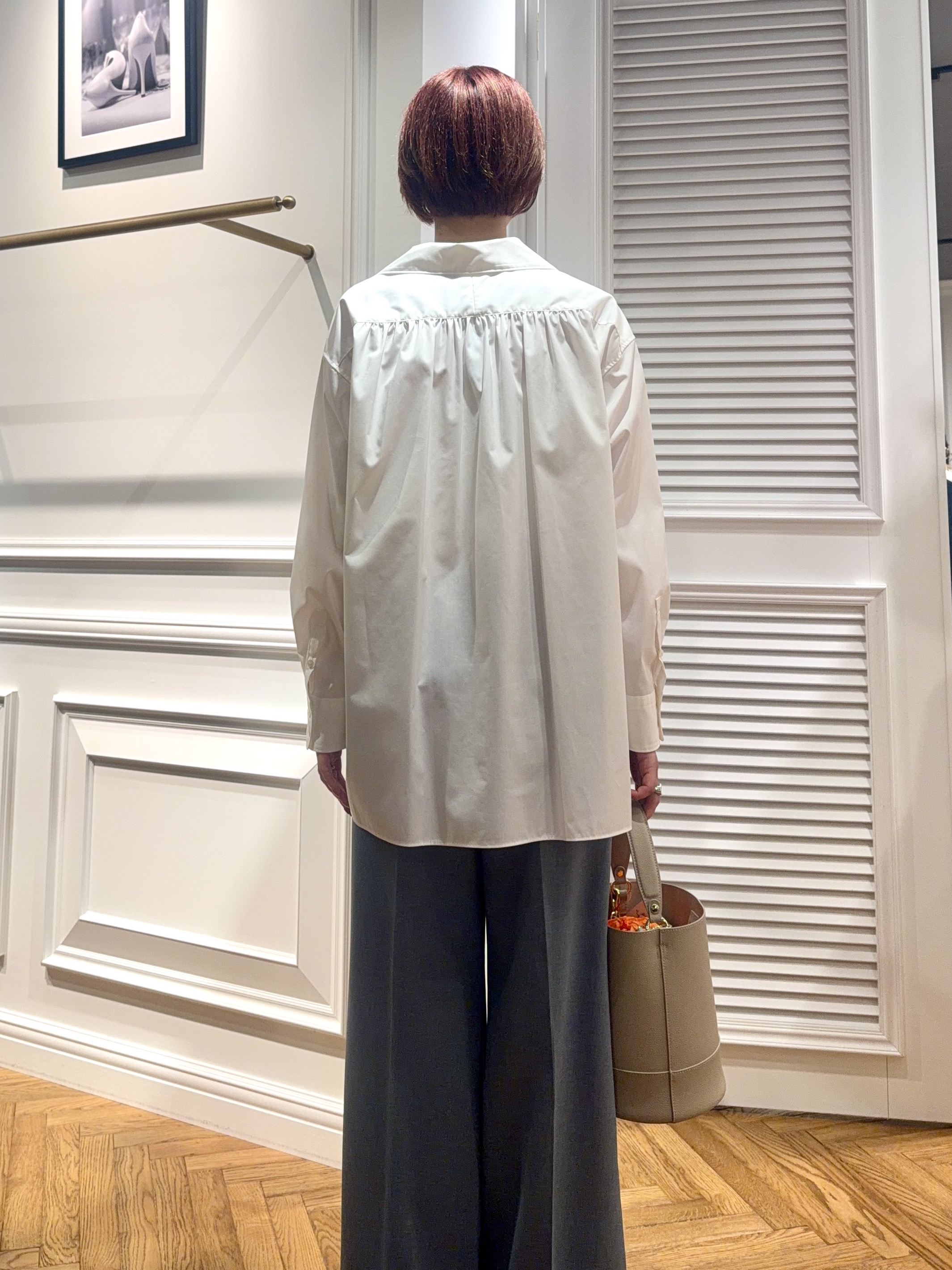 renaさんの「DRESSTERIOR｜【接触冷感/UVカット/着回し】スキッパーブラウス」を使ったコーディネート