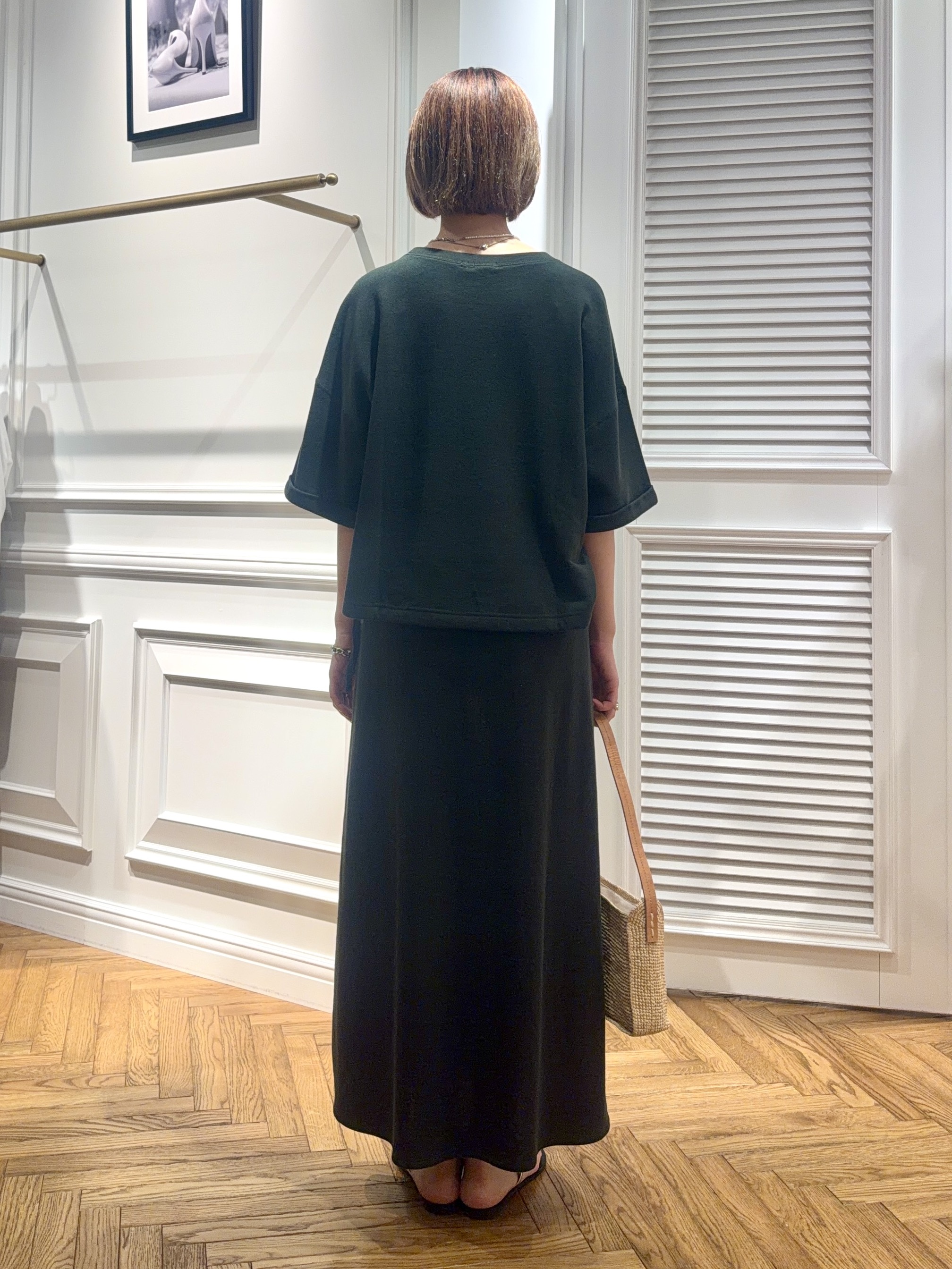 renaさんの「DRESSTERIOR｜【ウォッシャブル/セットアップ可】リネン混裏毛ドロストプルオーバー」を使ったコーディネート