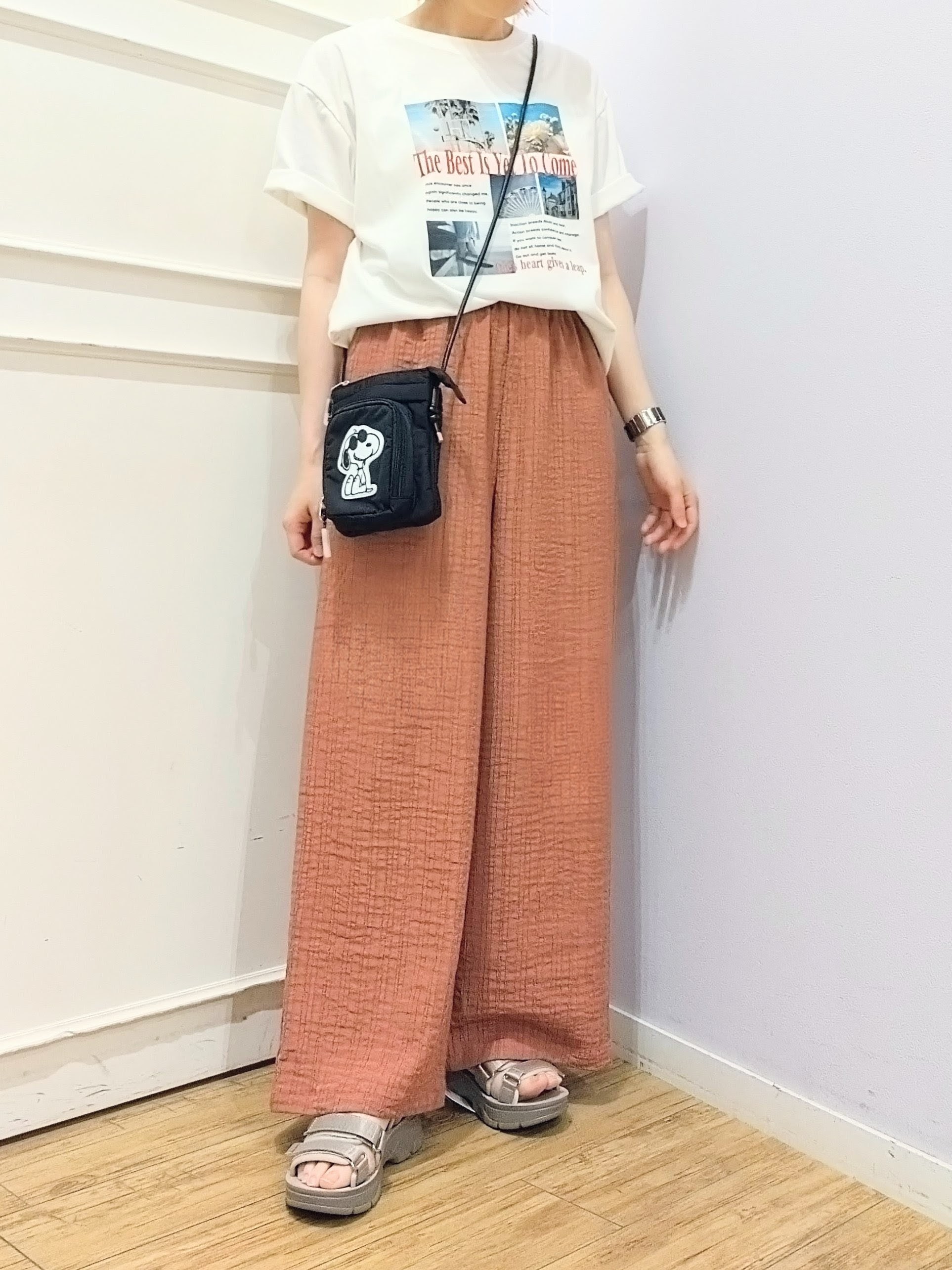 miomioさんの「SHOO･LA･RUE｜【SHOO ICE】ひんやり アソートTシャツ」を使ったコーディネート