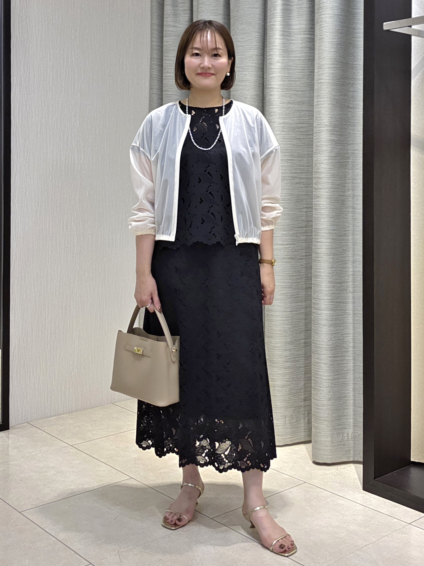 naokoさんの「UNTITLED｜トリコットシアーブラウス」を使ったコーディネート