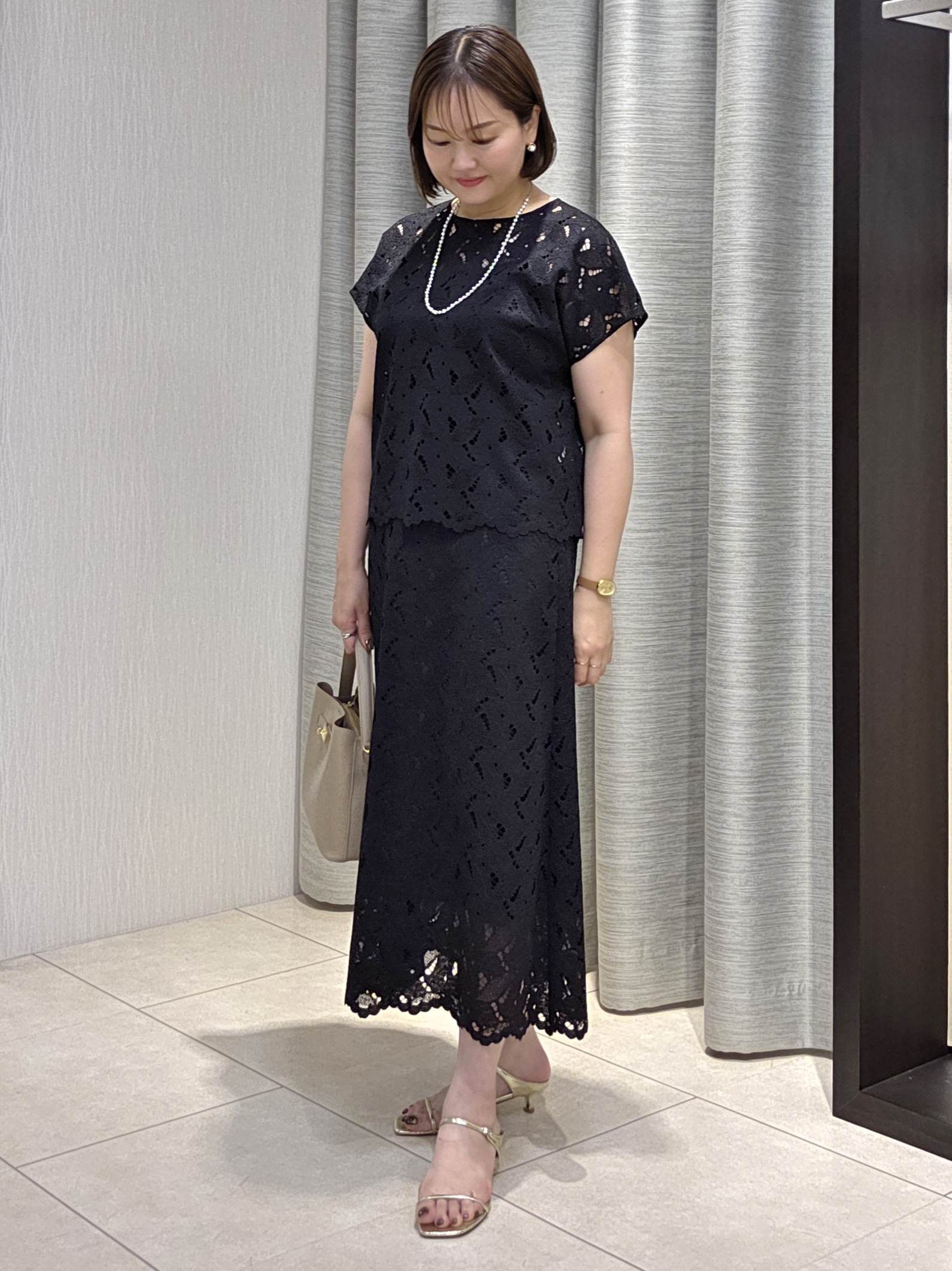 naokoさんの「UNTITLED｜トリコットシアーブラウス」を使ったコーディネート