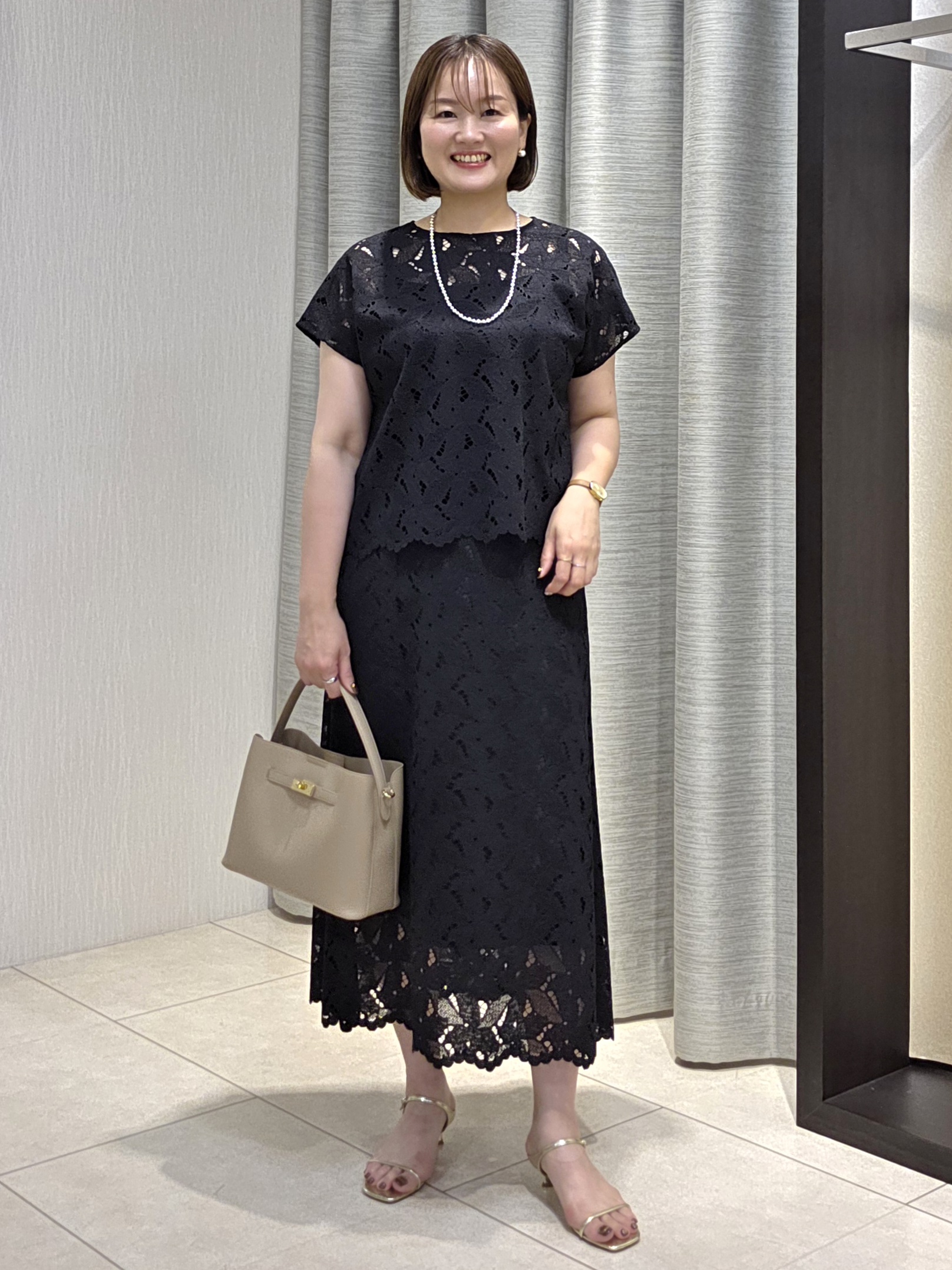 naokoさんの「UNTITLED｜トリコットシアーブラウス」を使ったコーディネート