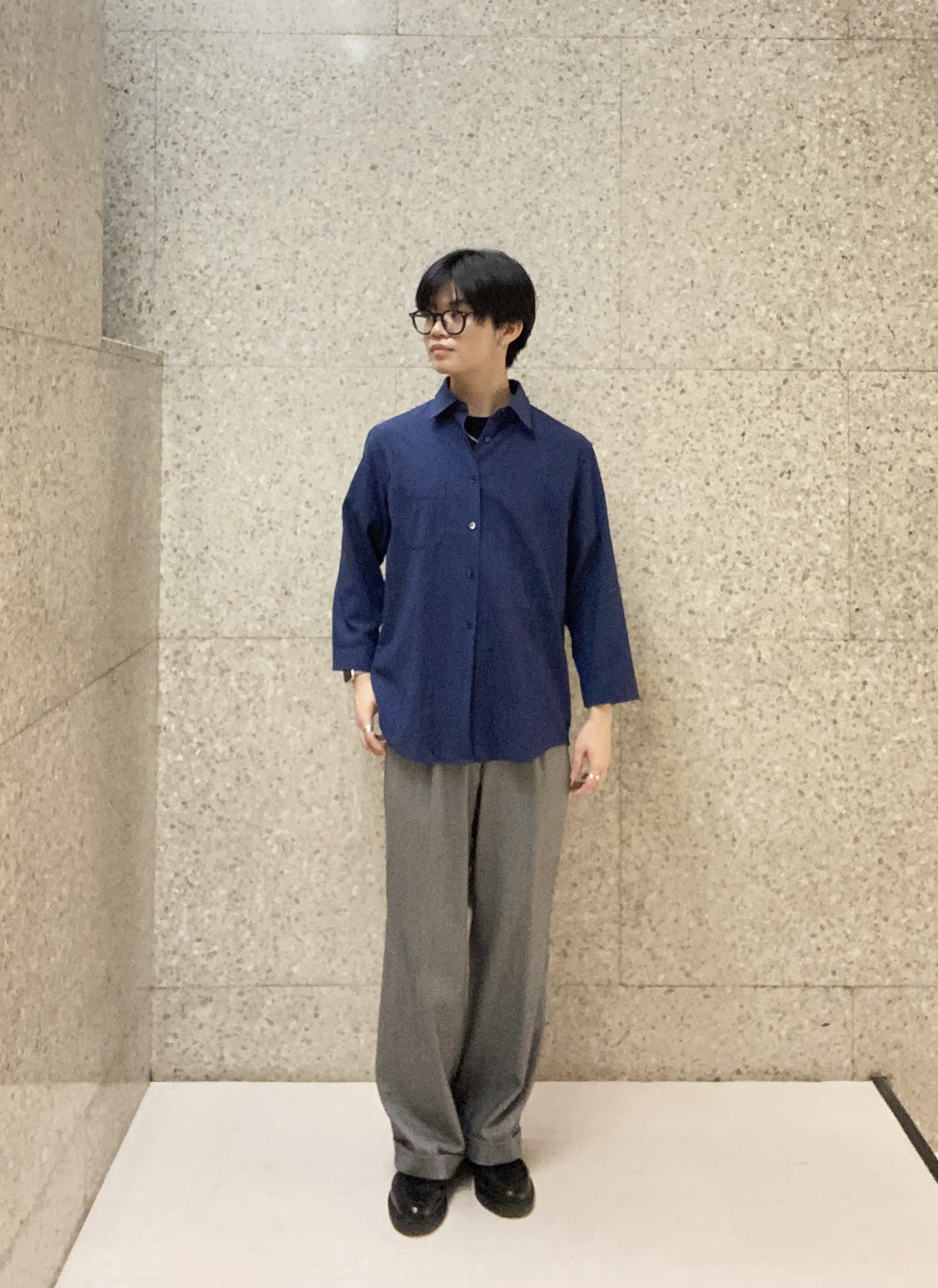 キムラさんの「TAKEO KIKUCHI｜【通気性】トリコットサッカー 7分袖シャツ」を使ったコーディネート
