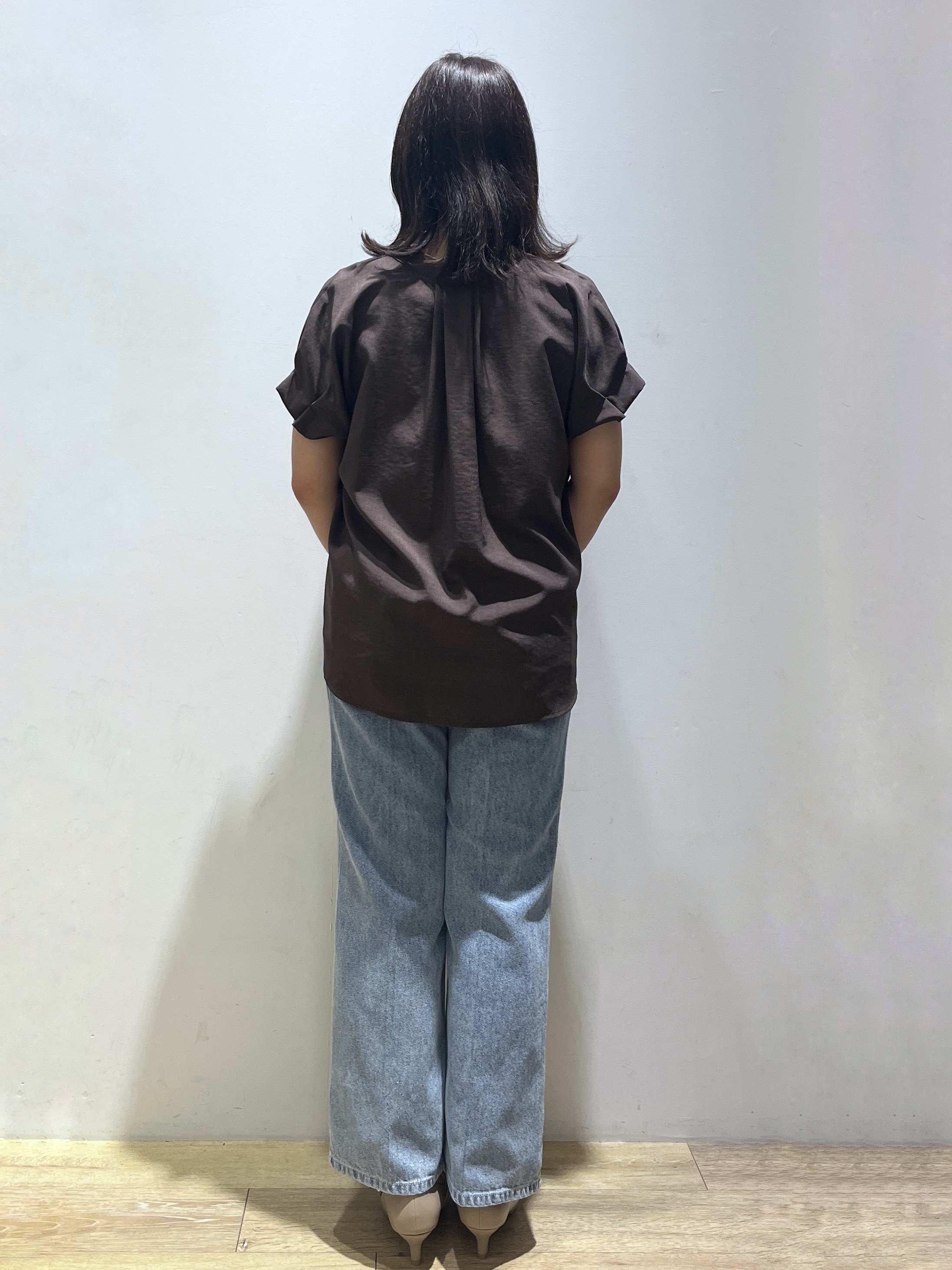 さやかさんの「index｜【接触冷感／吸水速乾】タックスキッパーブラウス《防シワ／イージーアイロン／洗濯機OK／9col》」を使ったコーディネート