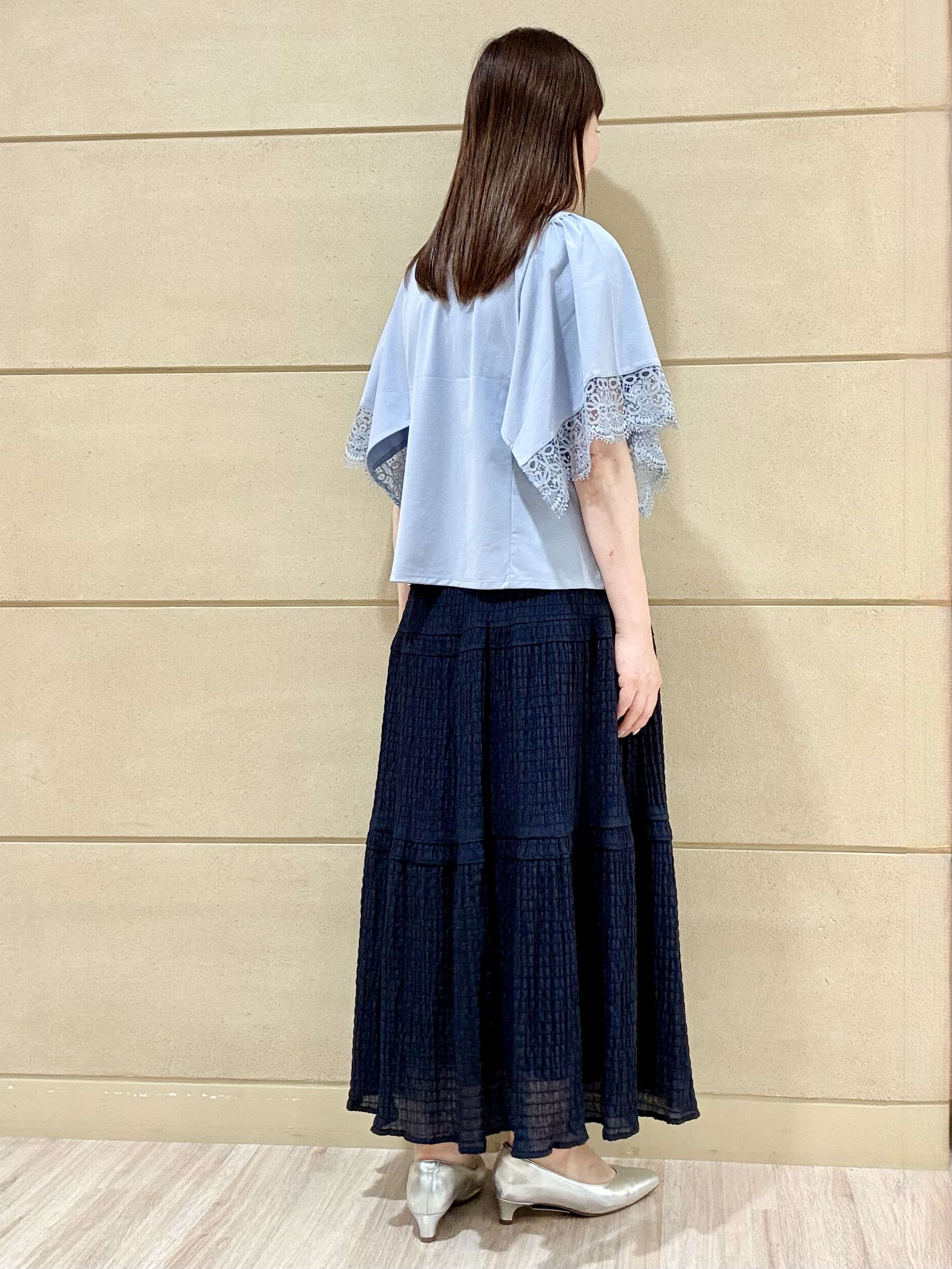 Marさんの「Reflect｜【UVカット／接触冷感】レーススリーブジャージカットソー」を使ったコーディネート