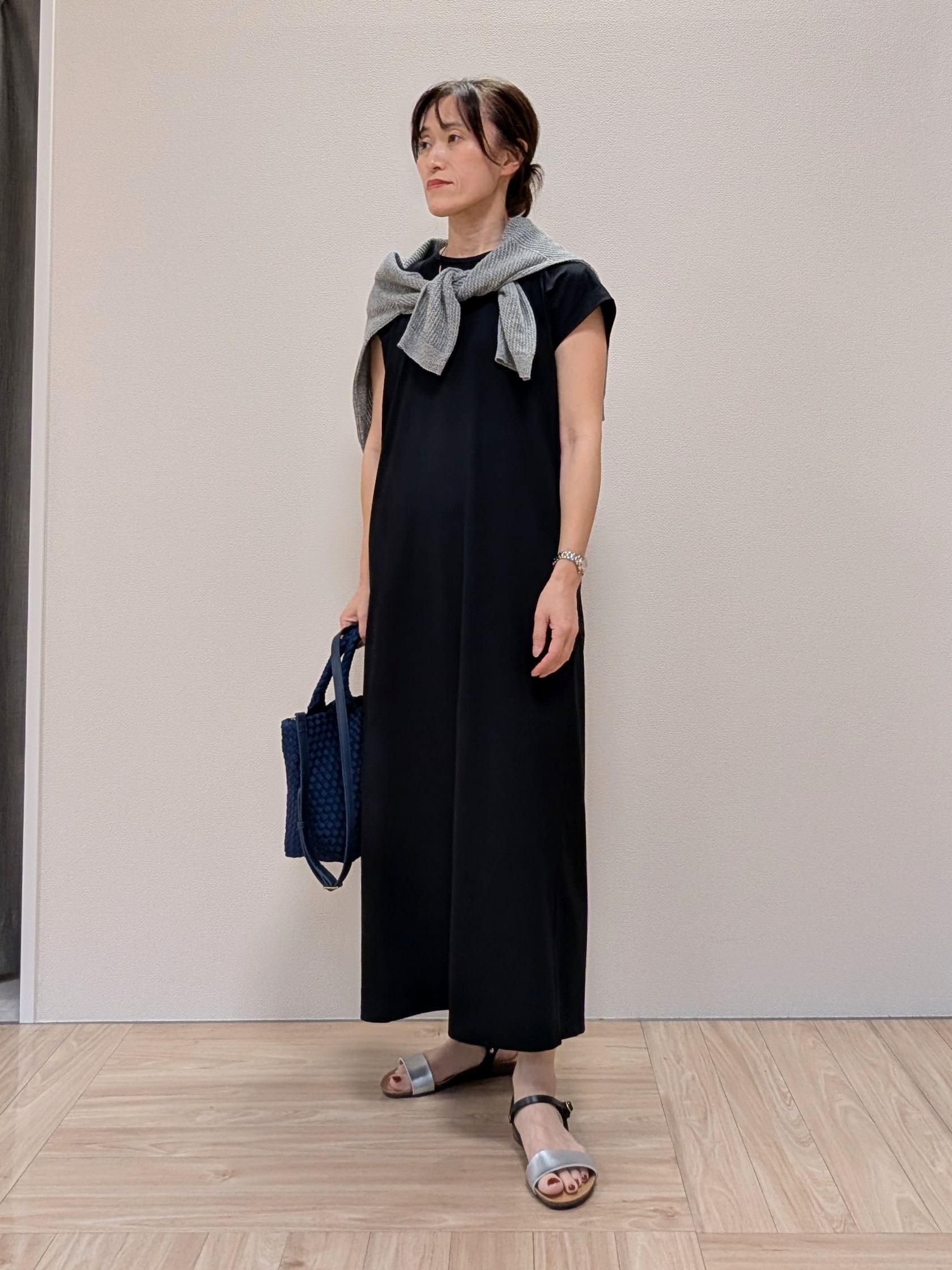 Rieさんの「UNTITLED｜シアーメッシュニット」を使ったコーディネート