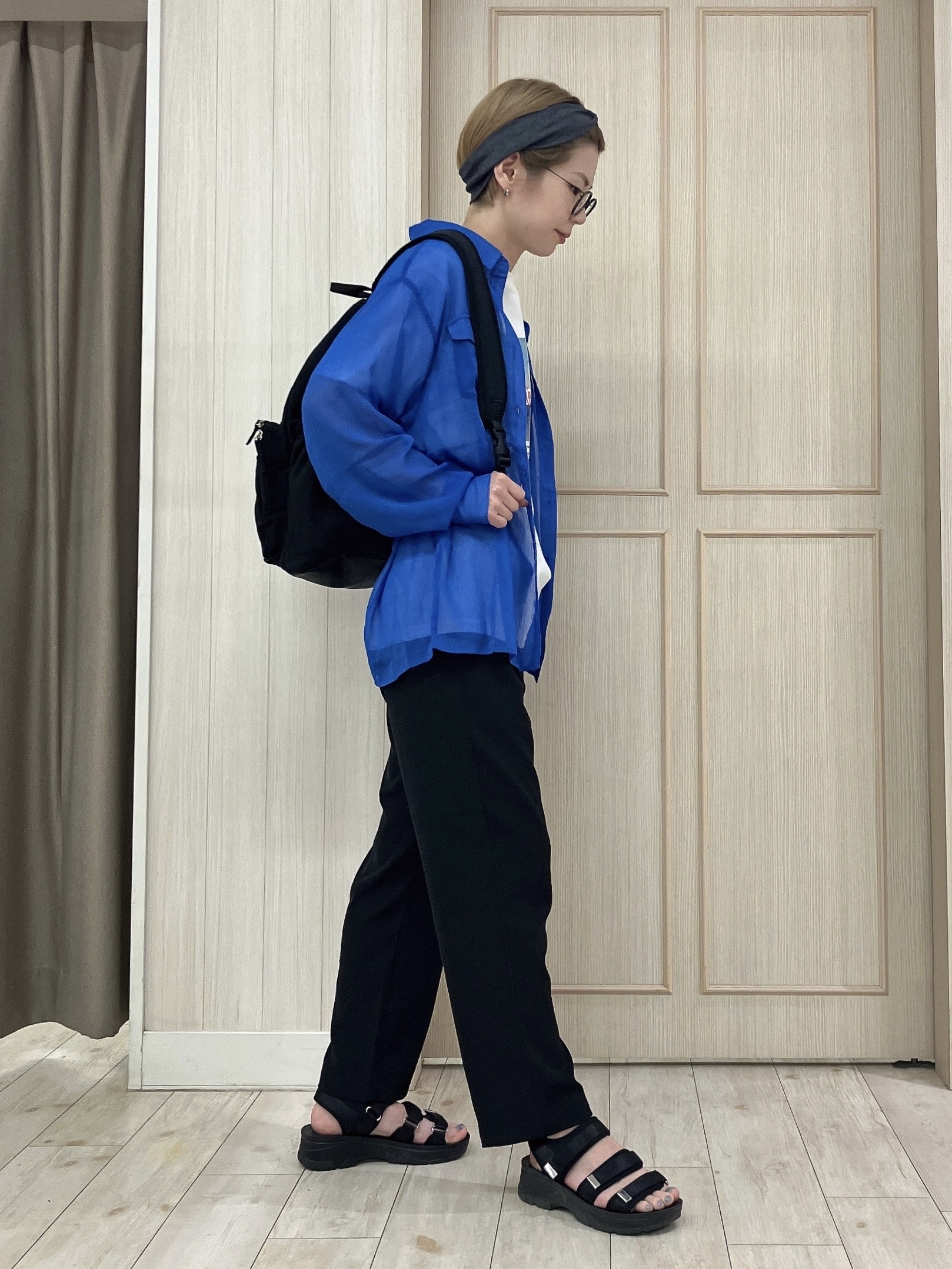 Turnerさんの「SHOO･LA･RUE｜【洗濯機可】ダブルポケット 楊柳しぼしぼシアーシャツ」を使ったコーディネート