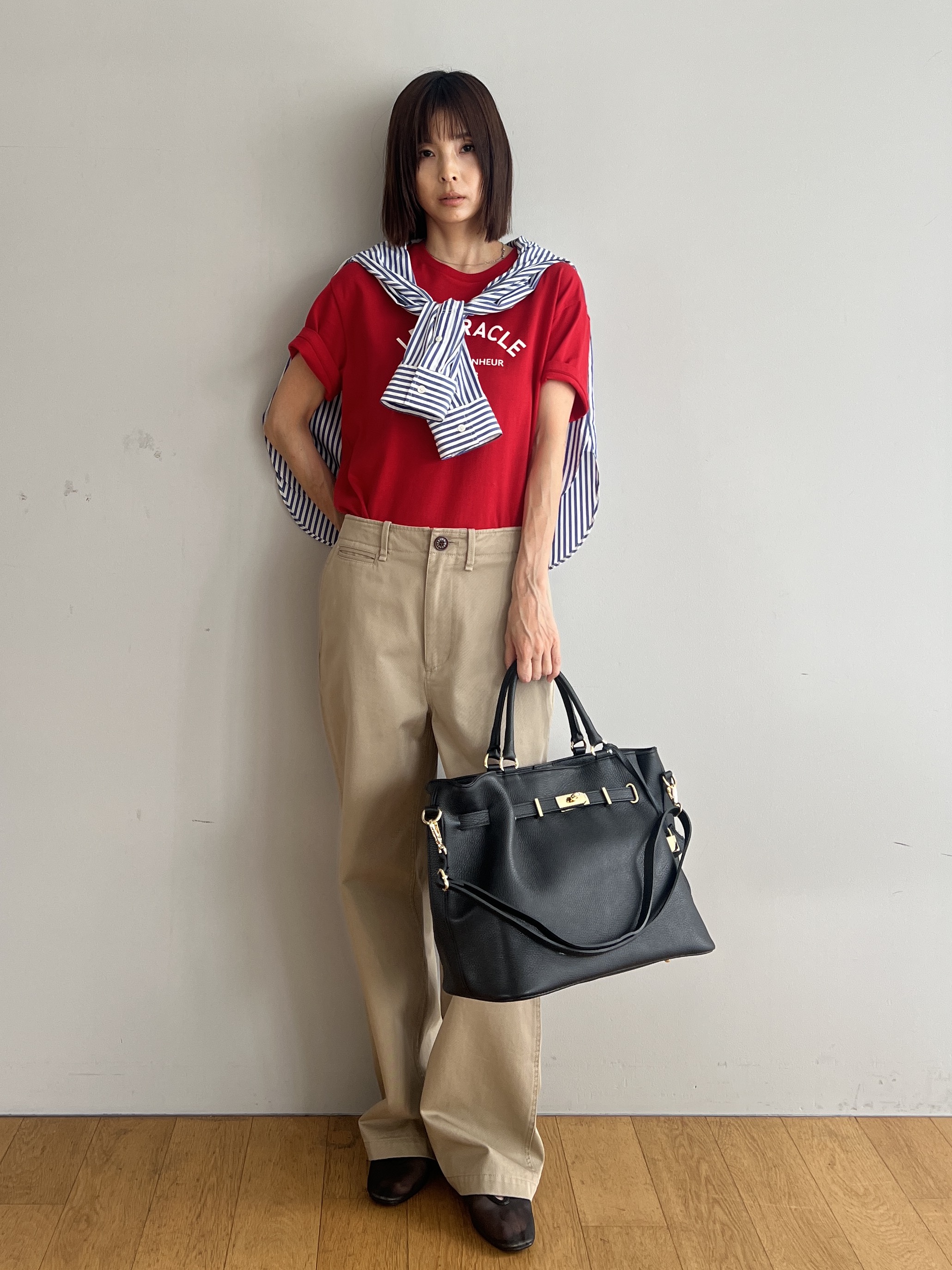 misaさんの「DRESSTERIOR｜ル ミラクルロゴT」を使ったコーディネート