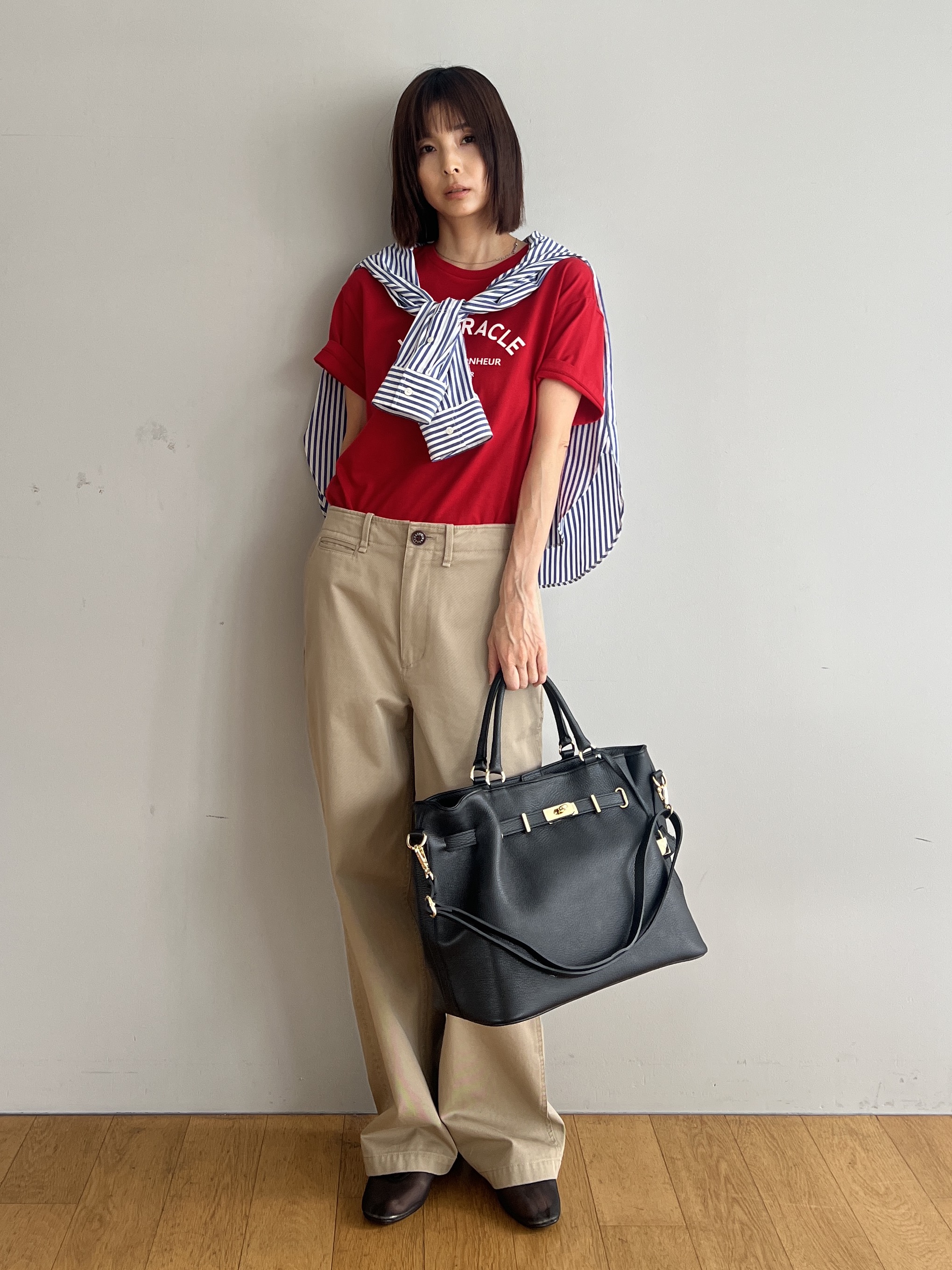 misaさんの「DRESSTERIOR｜ル ミラクルロゴT」を使ったコーディネート