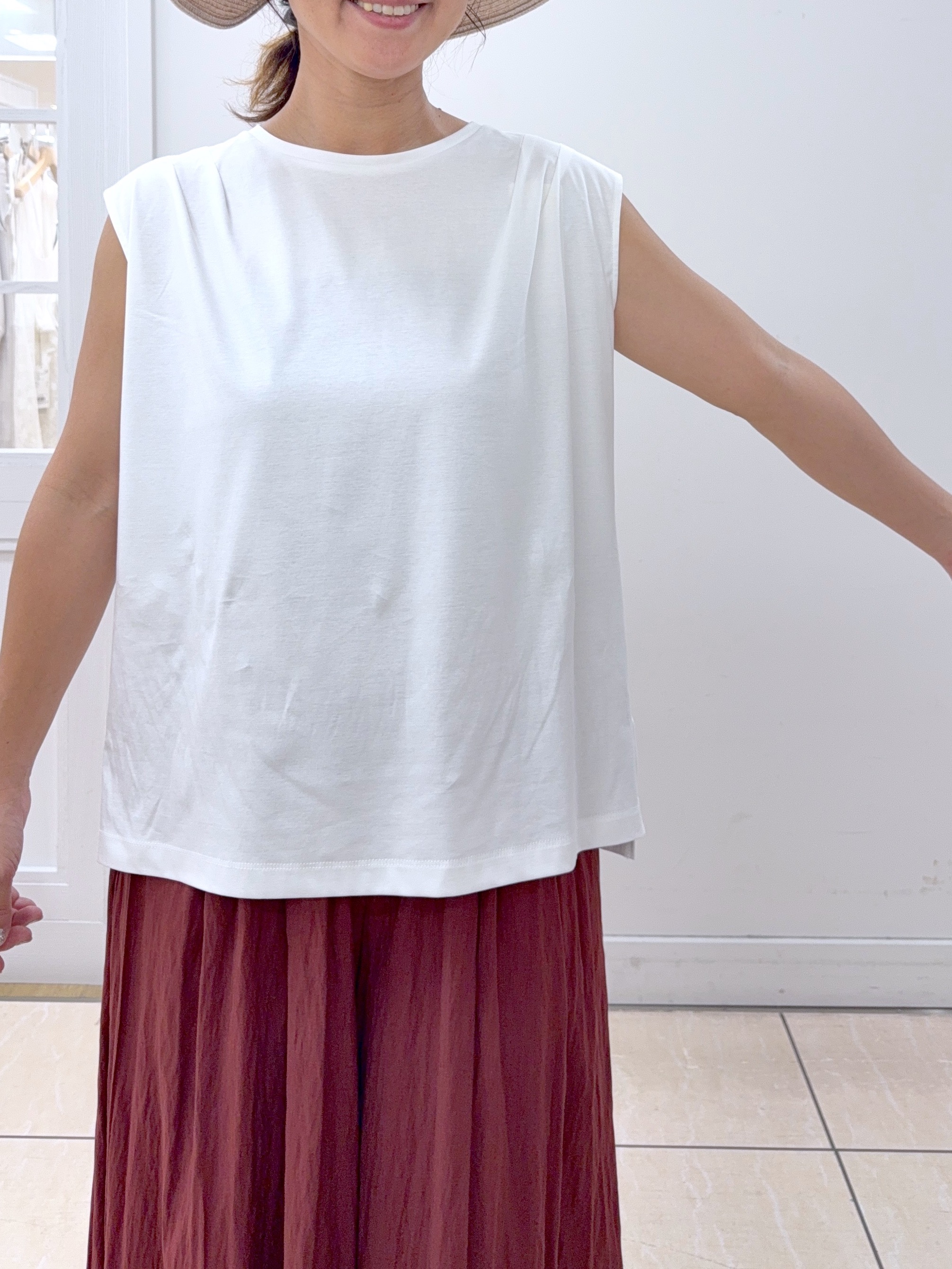 Osawaさんの「Dessin｜【UVカット/洗える】ブレードスリットハット」を使ったコーディネート