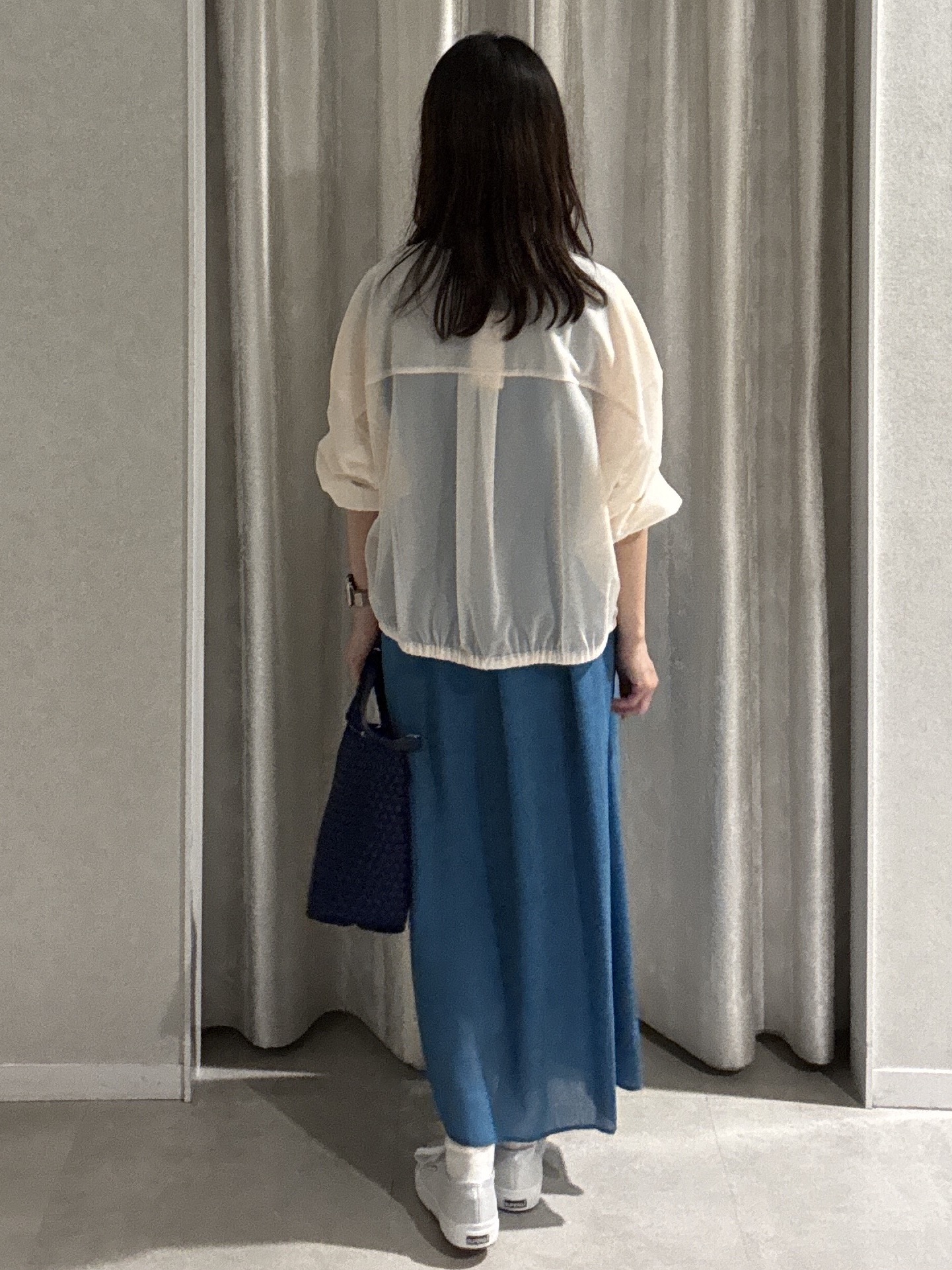 makiさんの「UNTITLED｜【Made In Japan】ガラスパールレイヤードネックレス」を使ったコーディネート