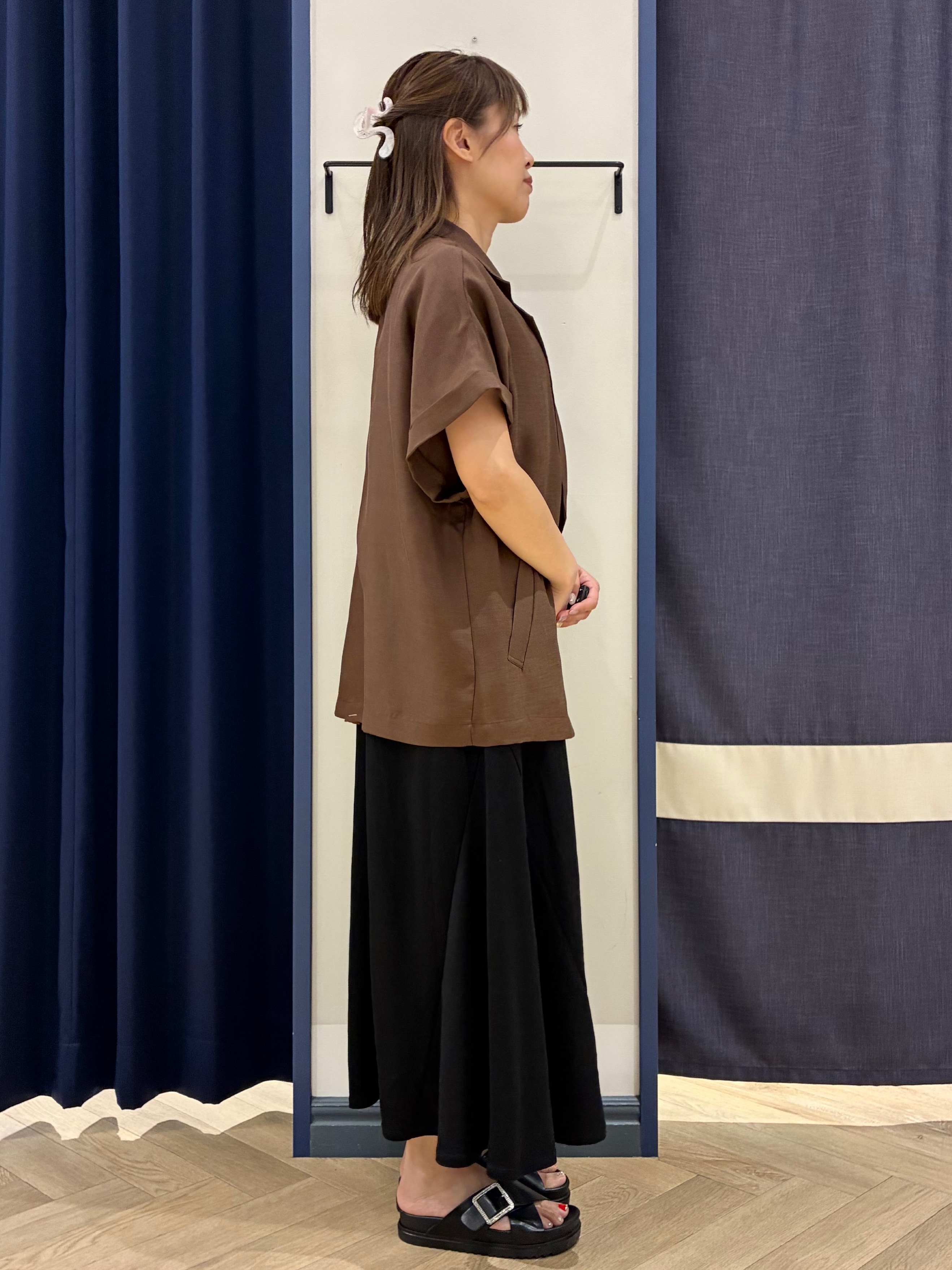 Orikaさんの「grove｜【洗濯機OK・ひんやり/SETUP可】シワになりにくいハーフスリーブジャケット」を使ったコーディネート