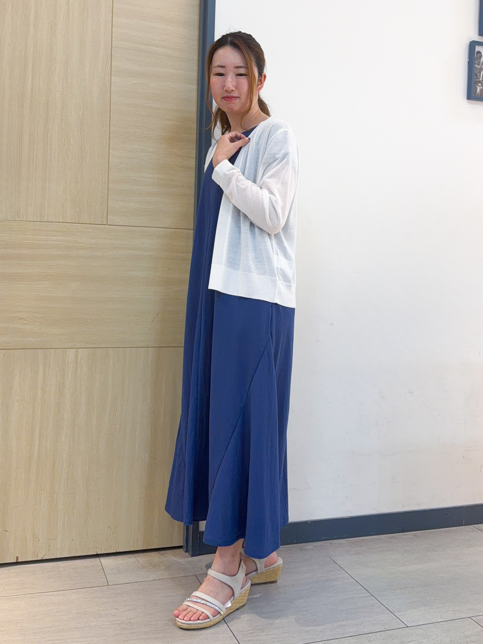 nanaさんの「grove｜高評価！【接触冷感／UVカットetc】ベーシックショートカーディガン」を使ったコーディネート