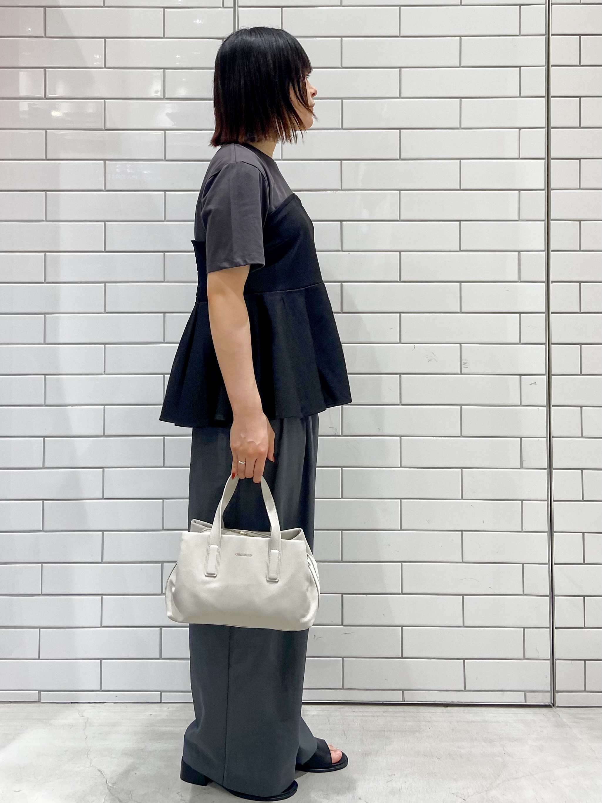 kimiさんの「OPAQUE.CLIP｜ビスチェドッキングカットソー【洗濯機OK】」を使ったコーディネート