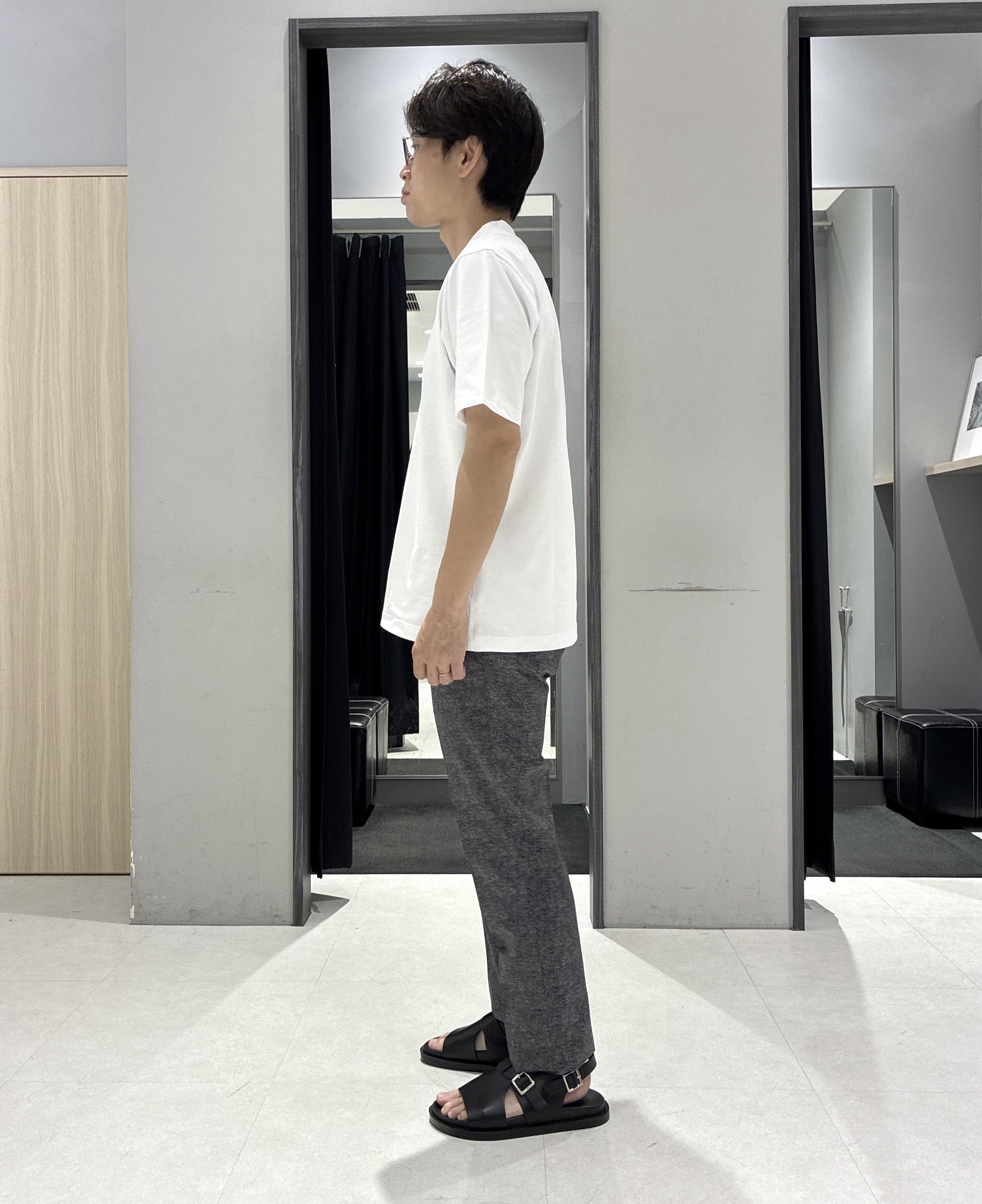 わいずみさんの「TAKEO KIKUCHI｜【接触冷感】ハイブリッド リネン 七分袖シャツ」を使ったコーディネート
