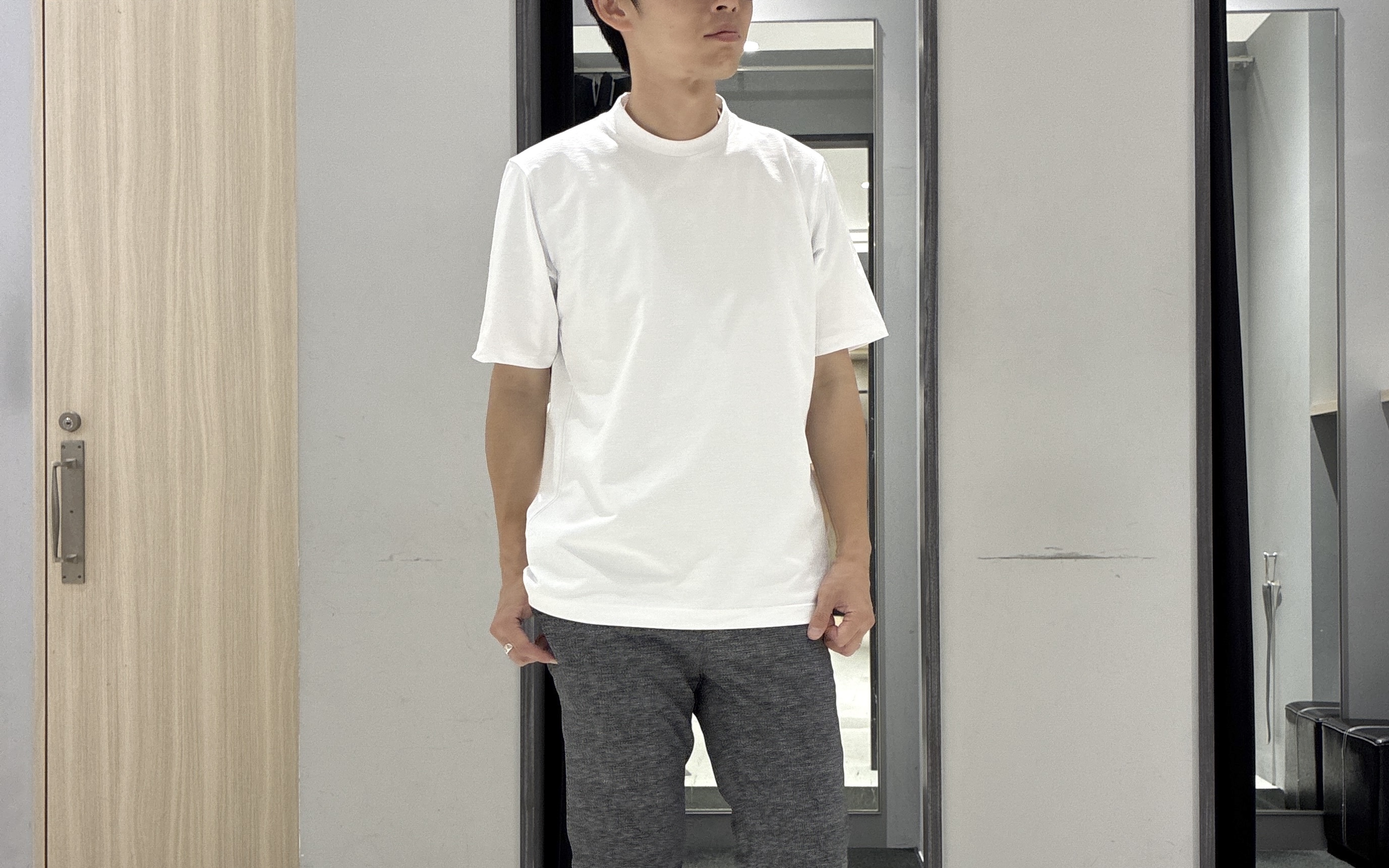 わいずみさんの「TAKEO KIKUCHI｜【接触冷感】ハイブリッド リネン 七分袖シャツ」を使ったコーディネート