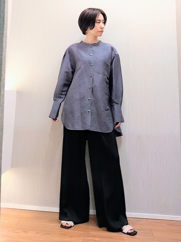 ミズタさんの「UNTITLED｜【接触冷感/吸水速乾】サテンワイドパンツ」を使ったコーディネート