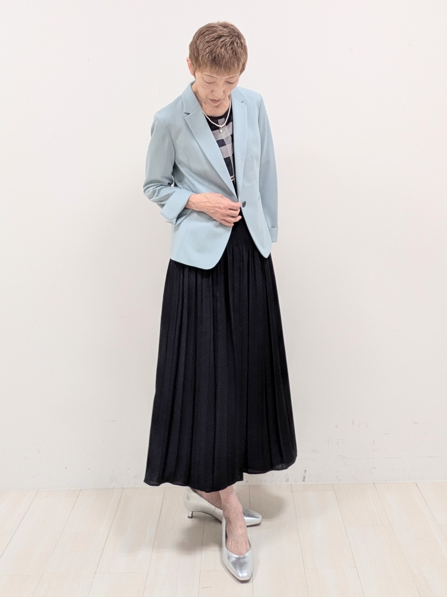 sachiさんの「Reflect｜【SS-4Lサイズ／UVカット／接触冷感】匠ジャケット／ベーシックテーラード」を使ったコーディネート