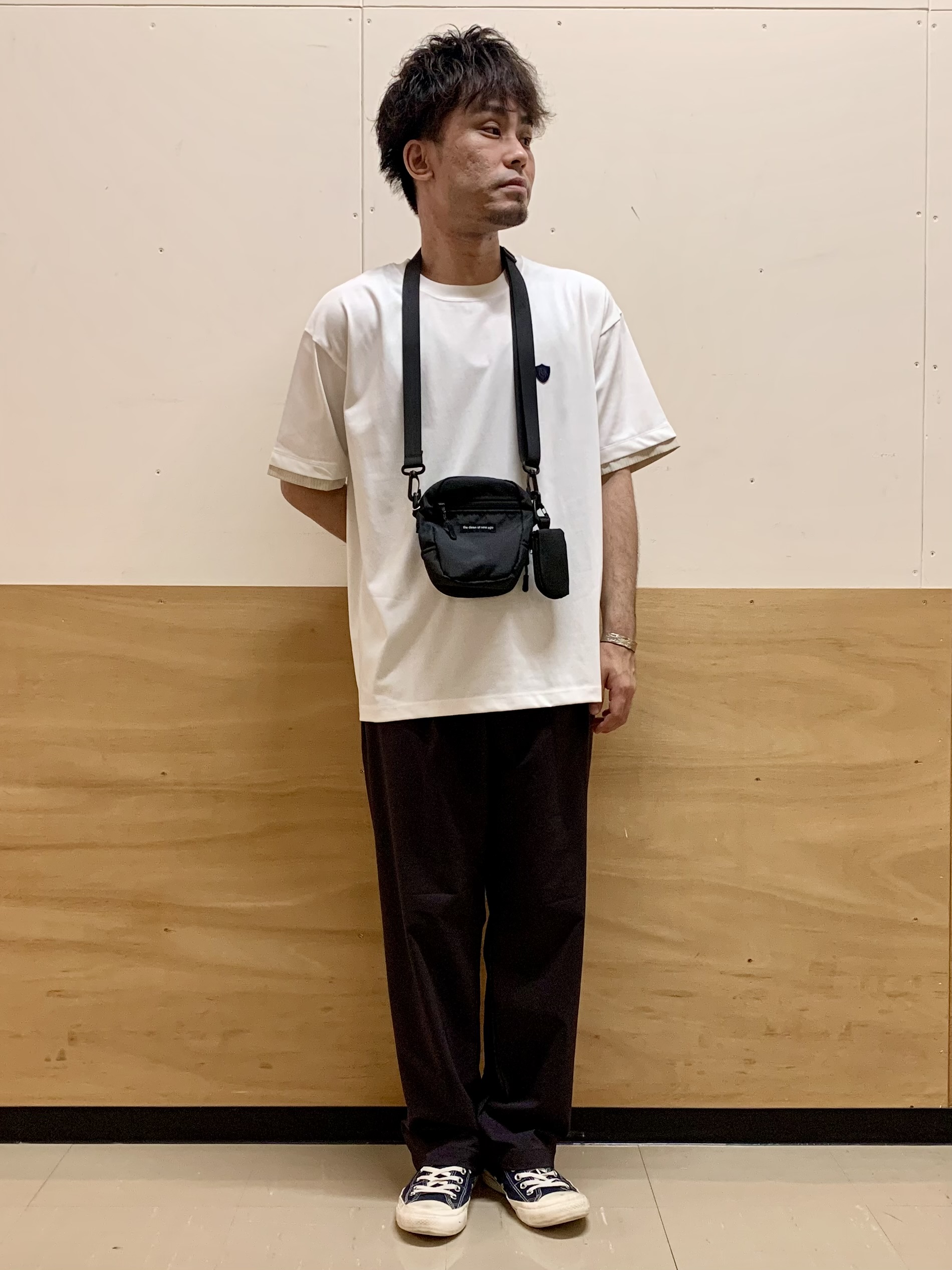 MATUさんの「THE SHOP TK｜【マシンウォッシャブル】袖レイヤード半袖Tシャツ」を使ったコーディネート