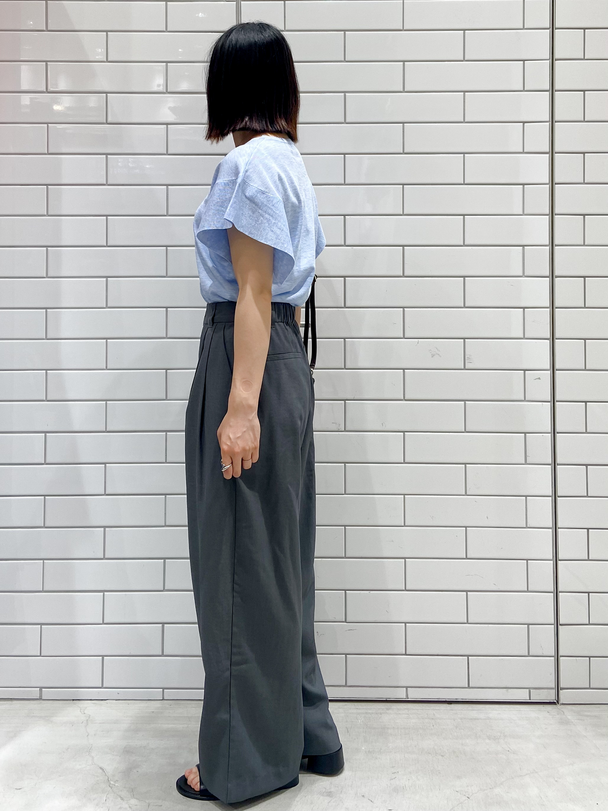 kimiさんの「OPAQUE.CLIP｜『STORY Web7月掲載』ドライタッチラメニット《UV／洗える／6col》」を使ったコーディネート