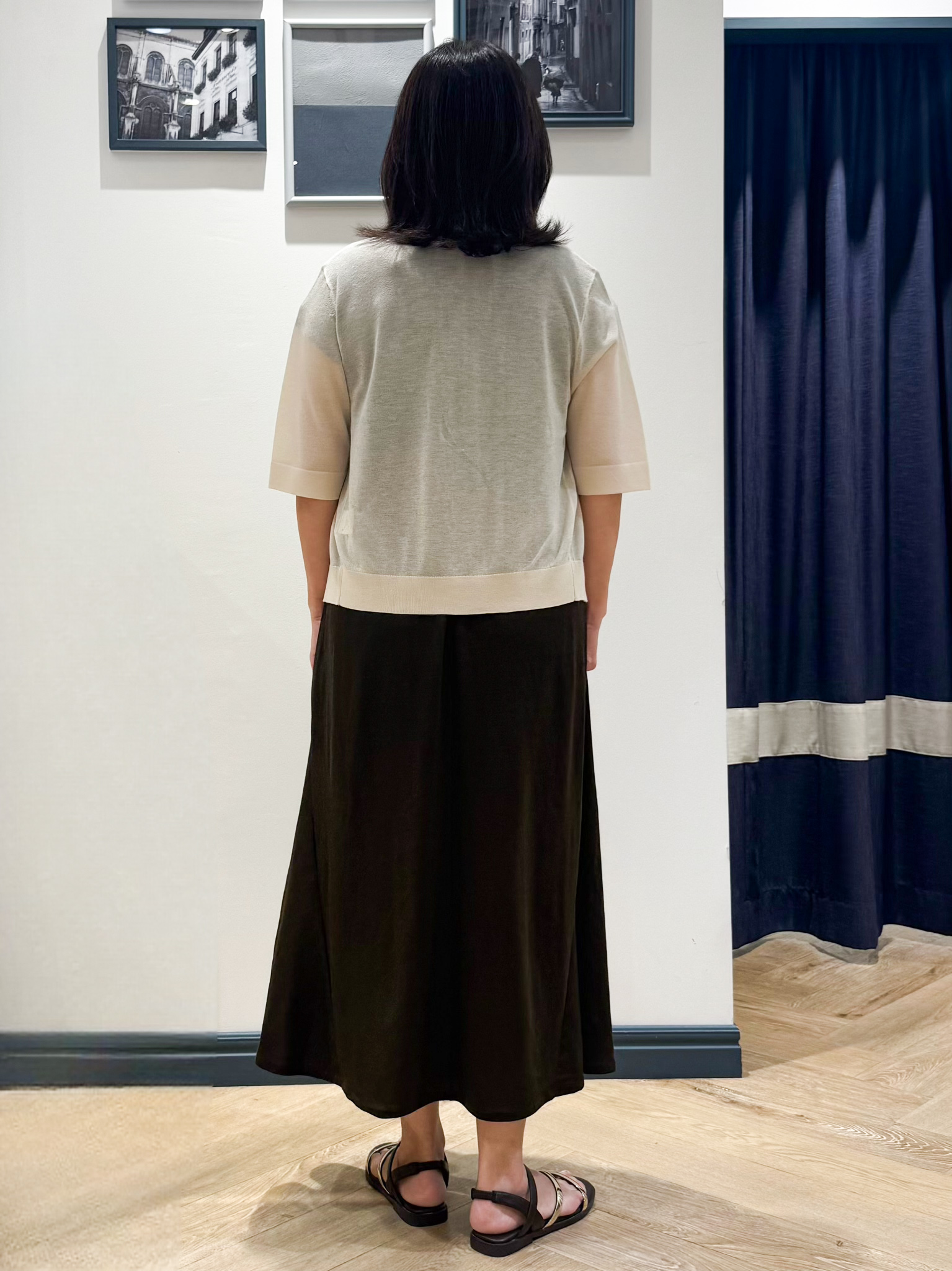 Lilyさんの「grove｜【洗える】大人のシアーニットカーディガン」を使ったコーディネート