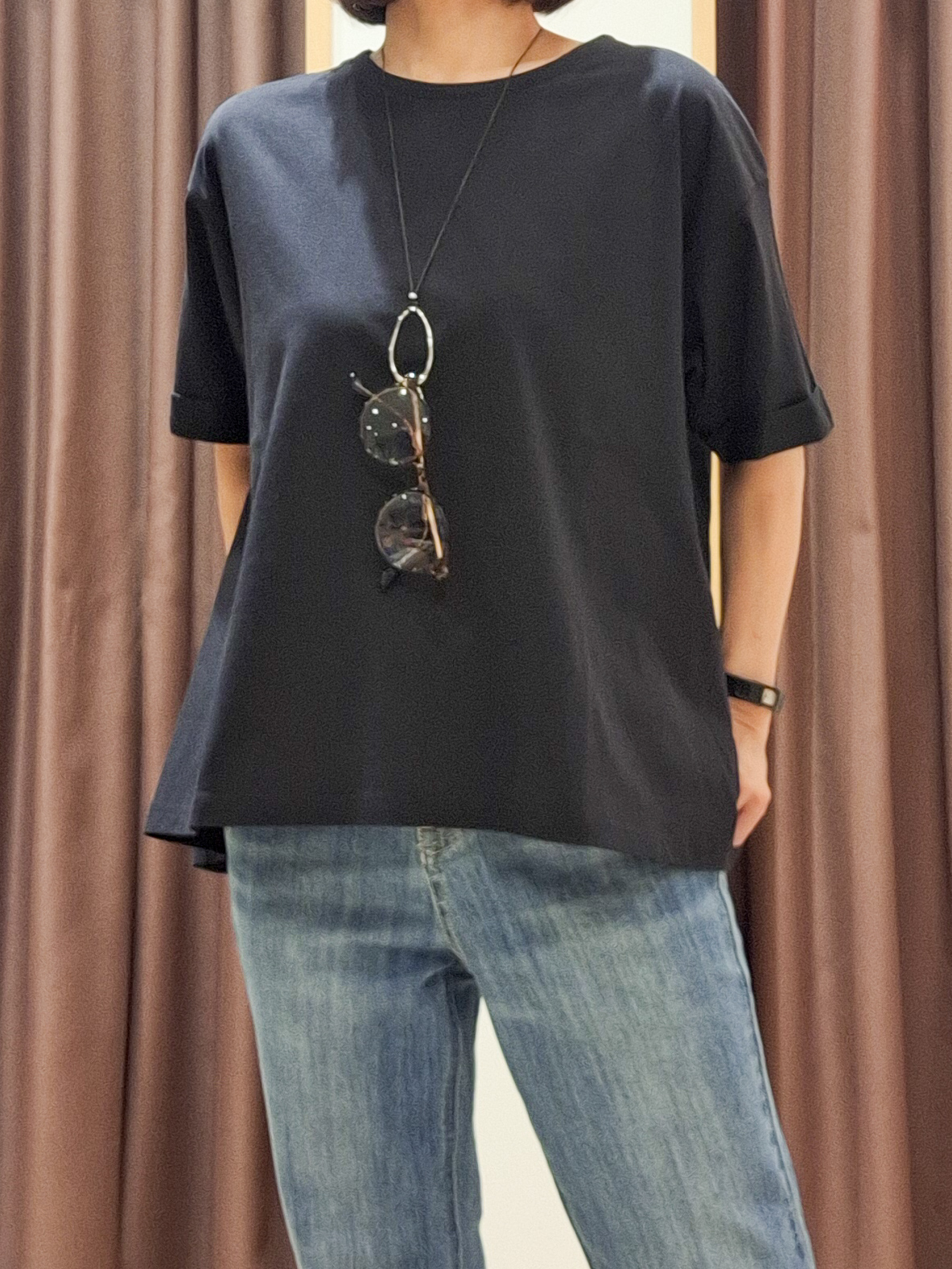 ウタさんの「grove｜【遮熱／吸水速乾／接触冷感／UVカット】フレアシルエットTシャツ」を使ったコーディネート