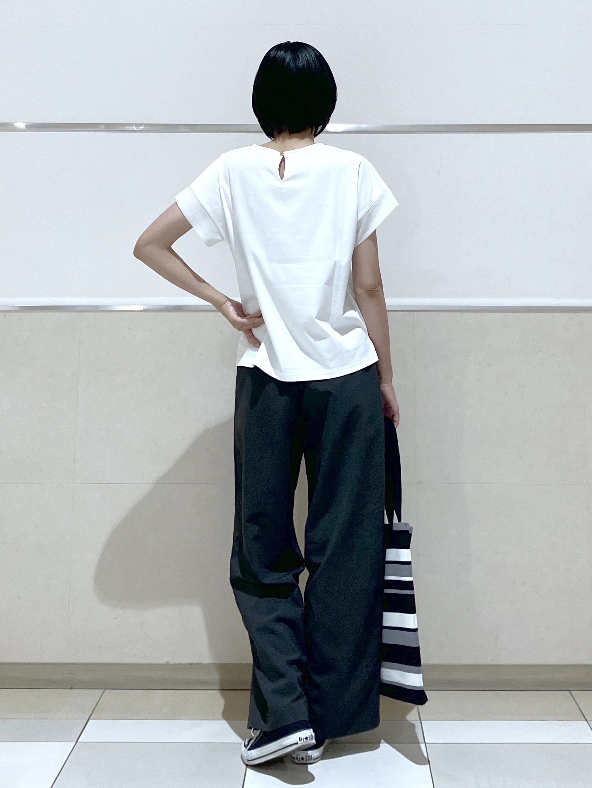 eriko さんの「Dessin｜【UVカット/接触冷感】美光沢カットソー」を使ったコーディネート