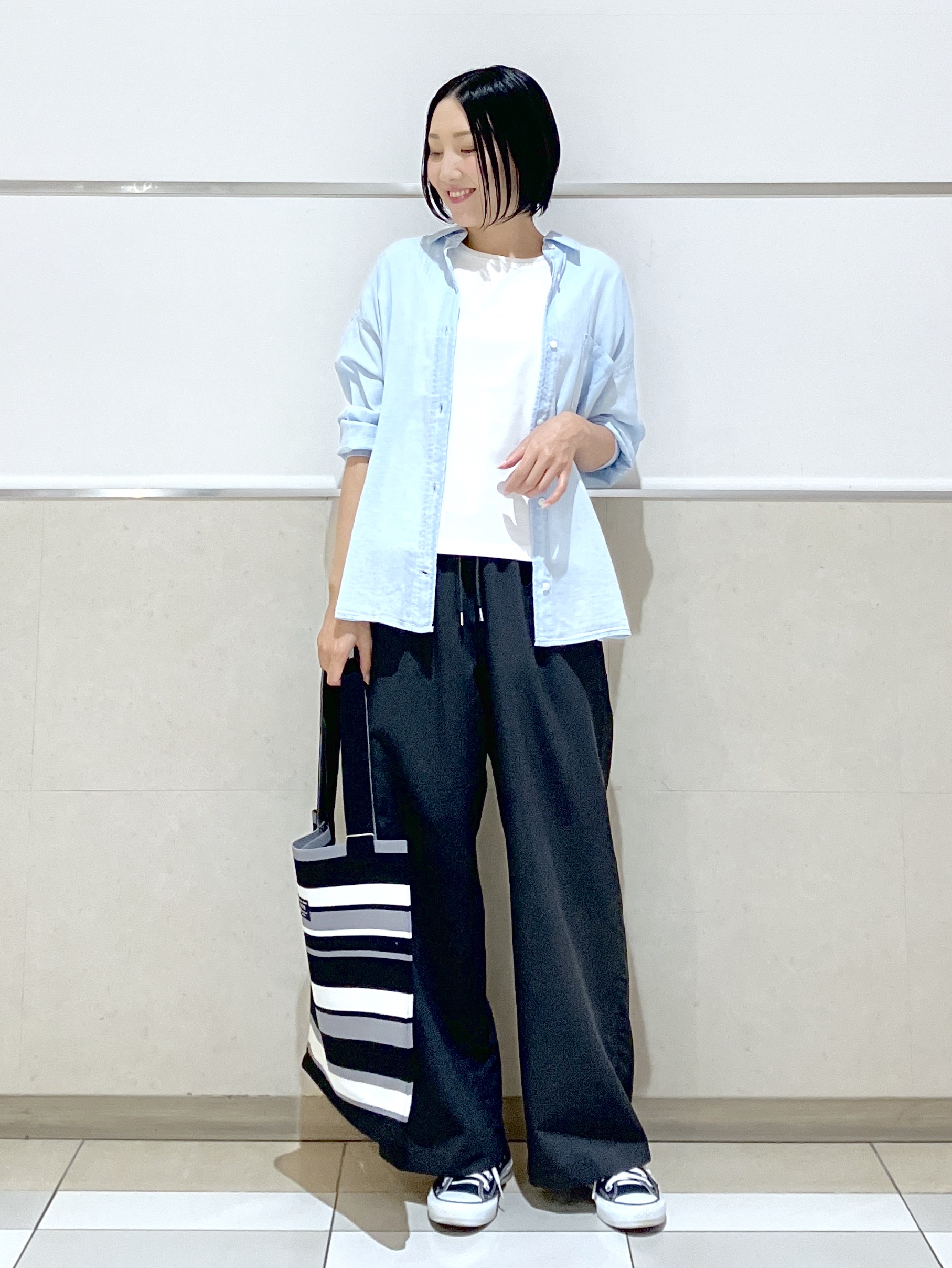 eriko さんの「Dessin｜【UVカット/接触冷感】美光沢カットソー」を使ったコーディネート