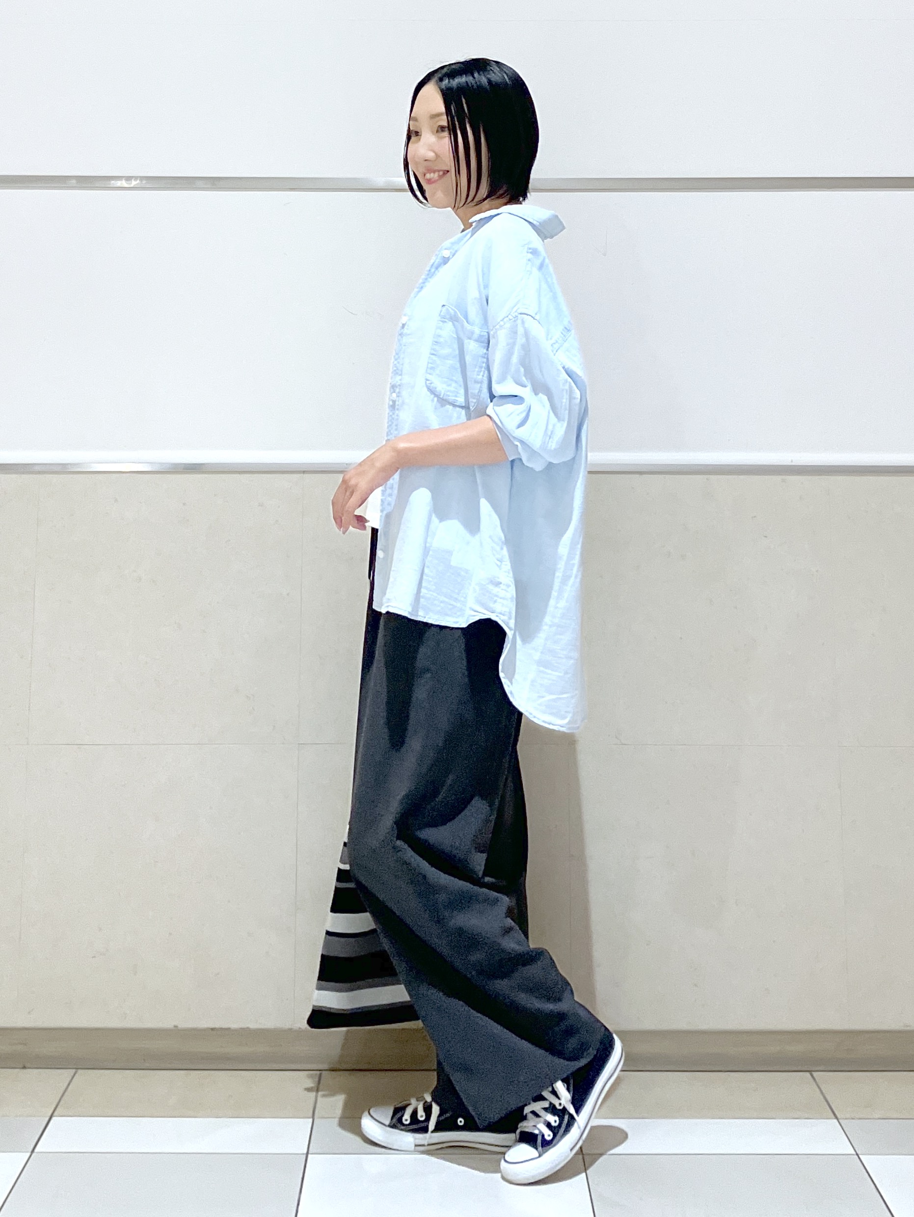 eriko さんの「Dessin｜【UVカット/接触冷感】美光沢カットソー」を使ったコーディネート