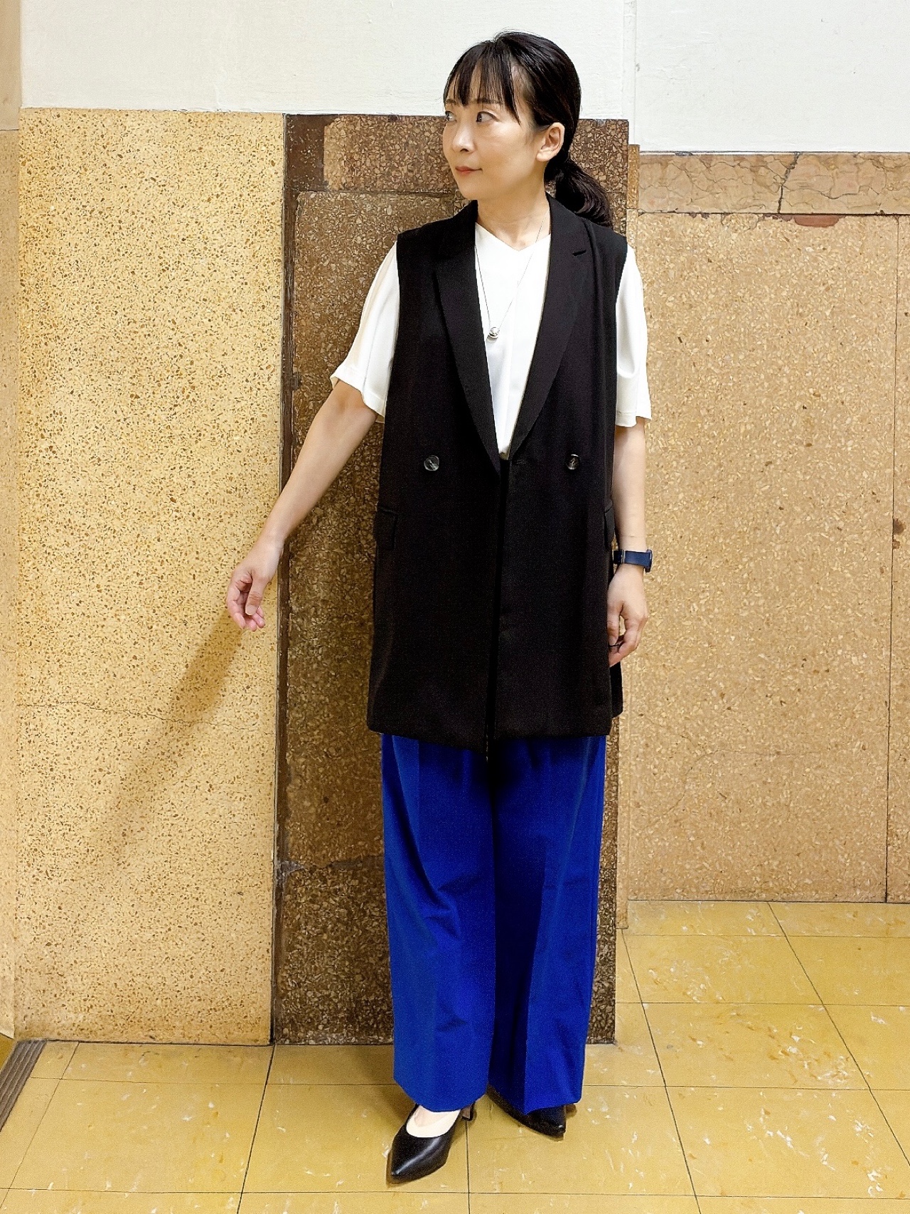 hattoriさんの「INDIVI｜【着る日傘】ドルマントップス」を使ったコーディネート