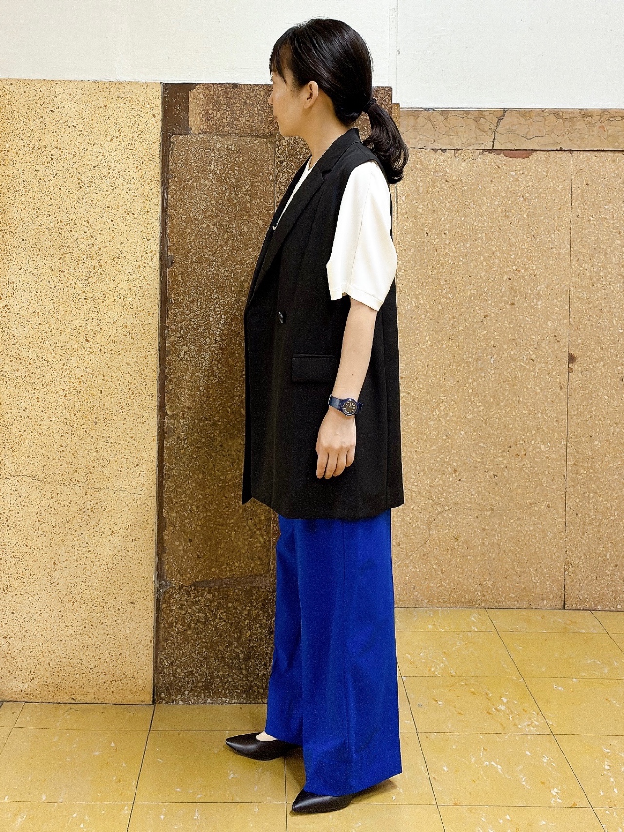 hattoriさんの「INDIVI｜【着る日傘】ドルマントップス」を使ったコーディネート