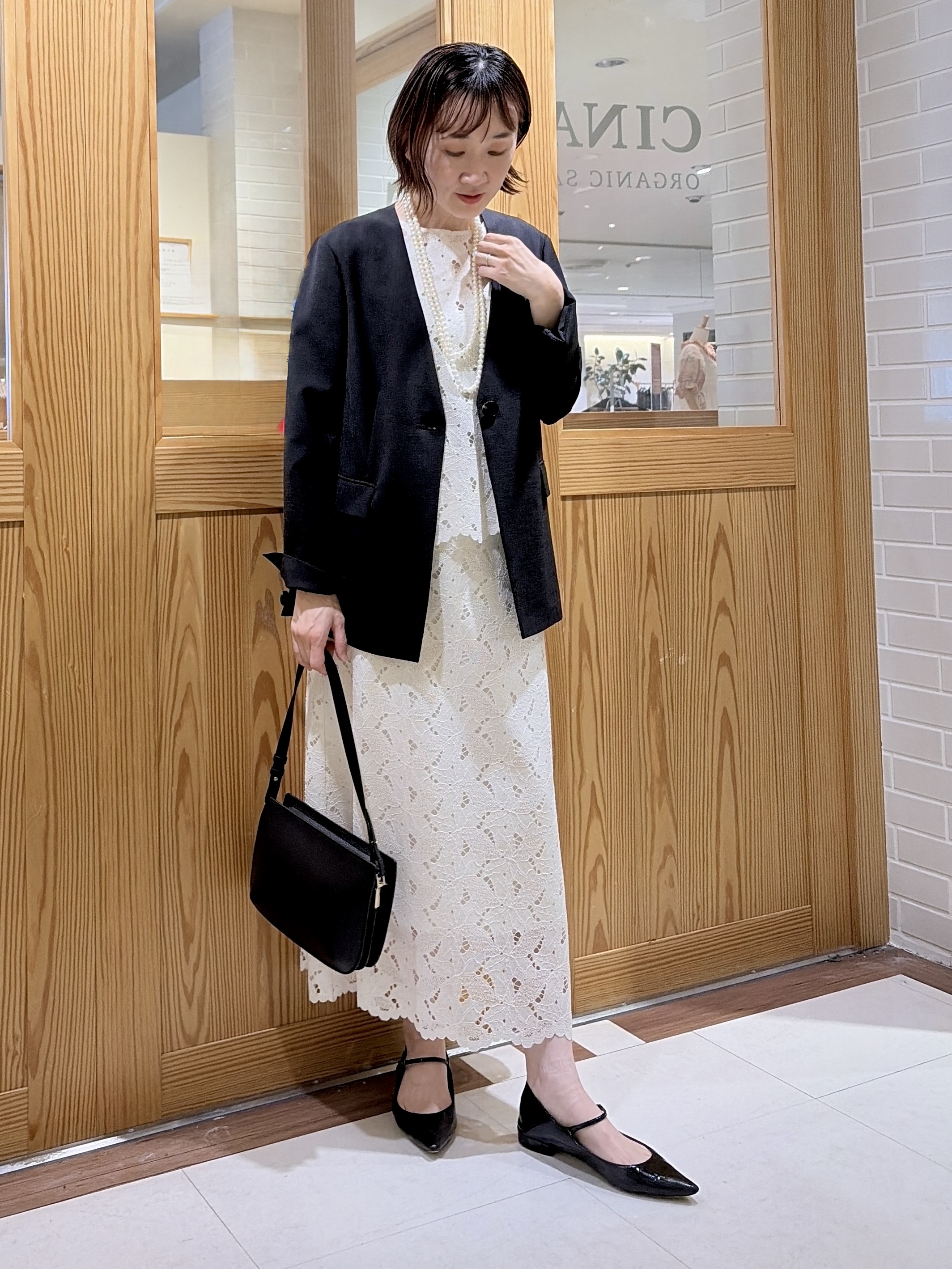 ゆうさんの「UNTITLED｜【セットアップ可能】リーフレースブラウス」を使ったコーディネート