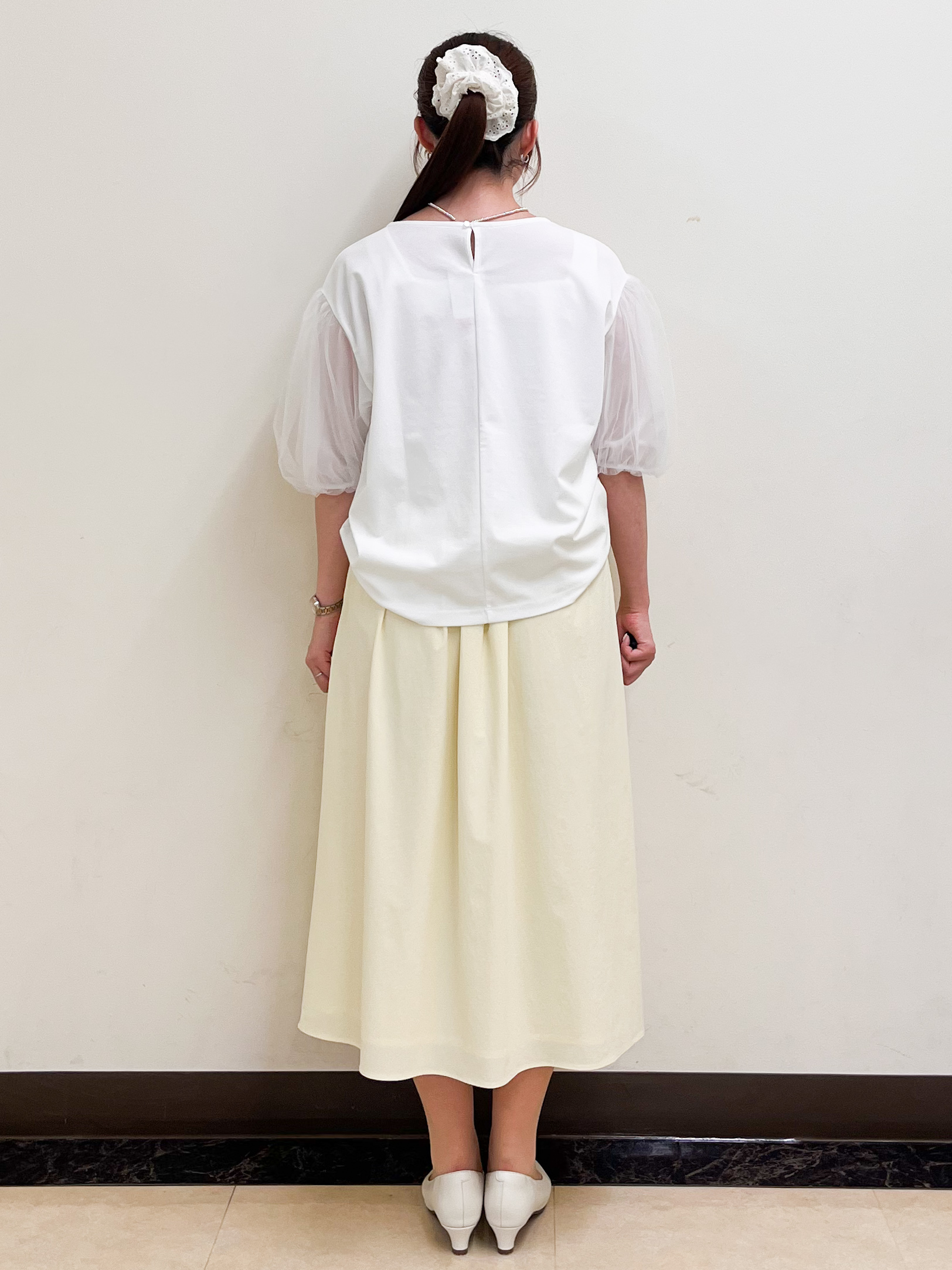 mikikoさんの「Reflect｜【UVカット／接触冷感／吸水速乾】チュールスリーブプルオーバー」を使ったコーディネート