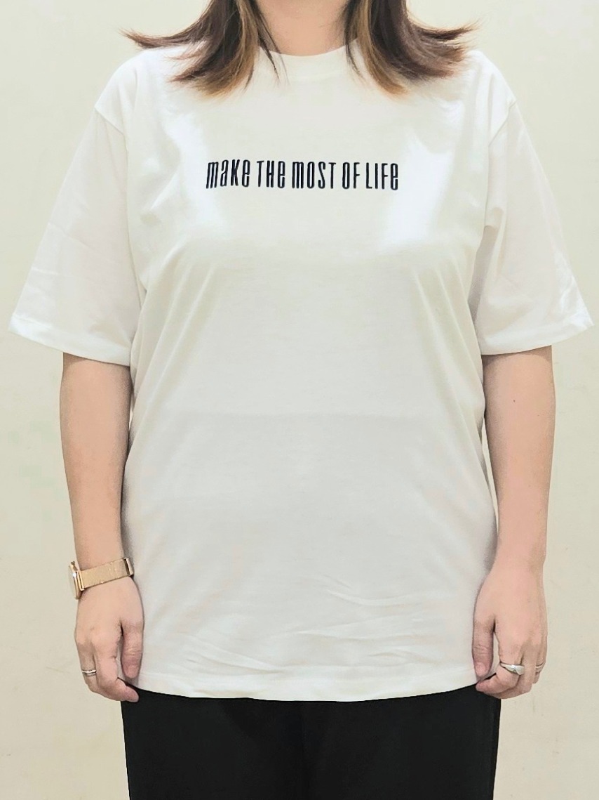 okayuさんの「THE SHOP TK｜COOLロゴ半袖Tシャツ 接触冷感／洗濯機OK」を使ったコーディネート