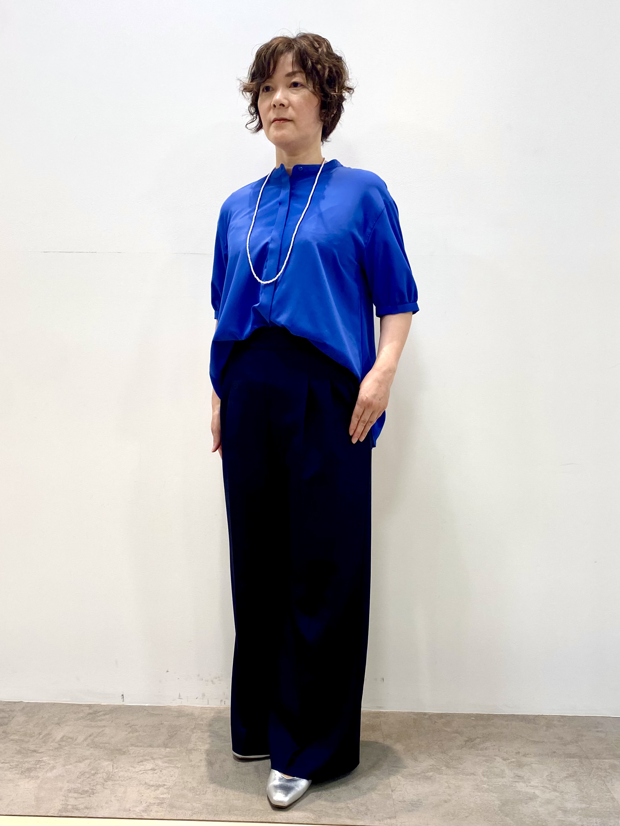 oharaさんの「Reflect｜【手洗い可】異素材ドッキングブラウス」を使ったコーディネート