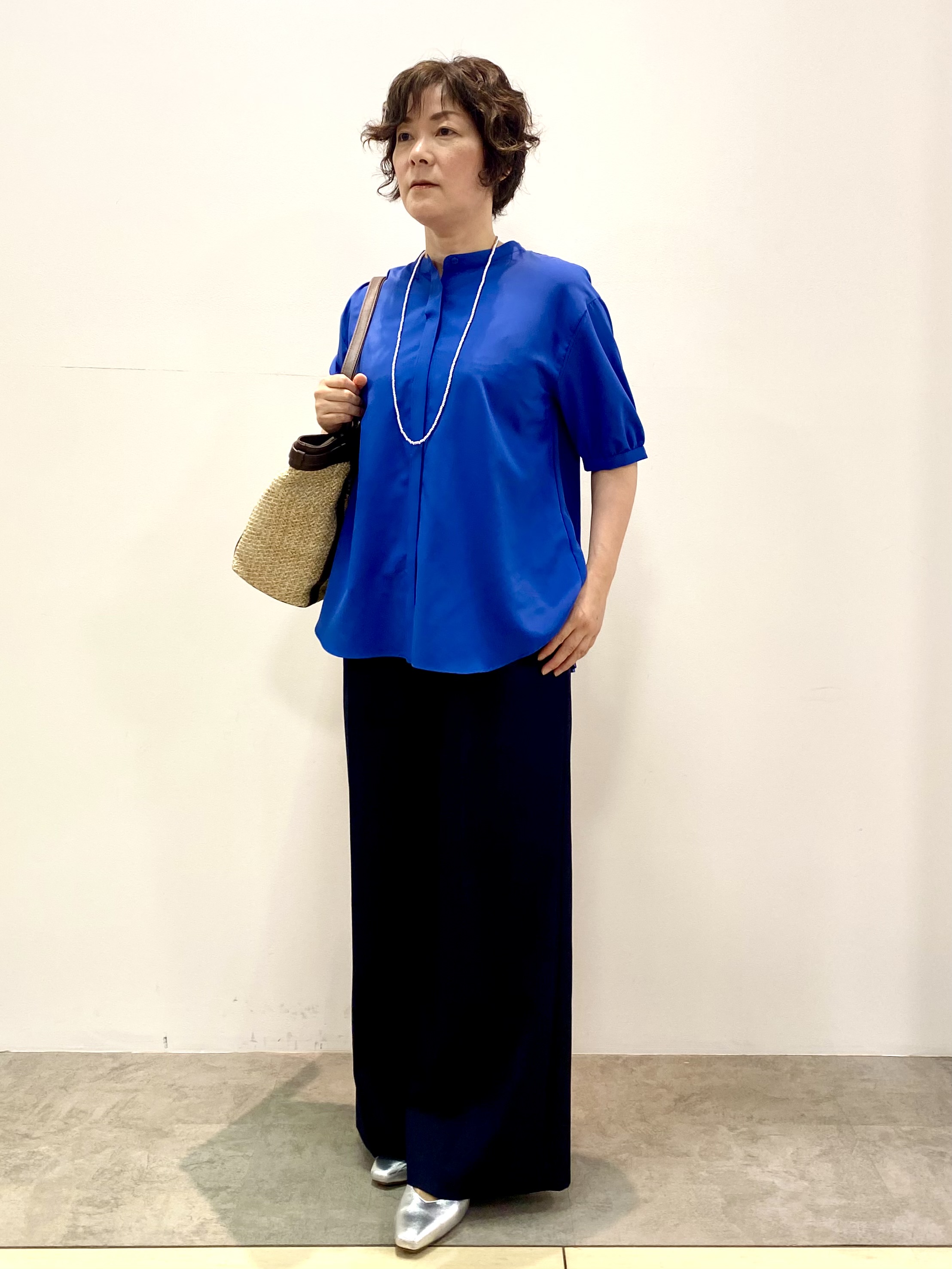 oharaさんの「Reflect｜【手洗い可】異素材ドッキングブラウス」を使ったコーディネート