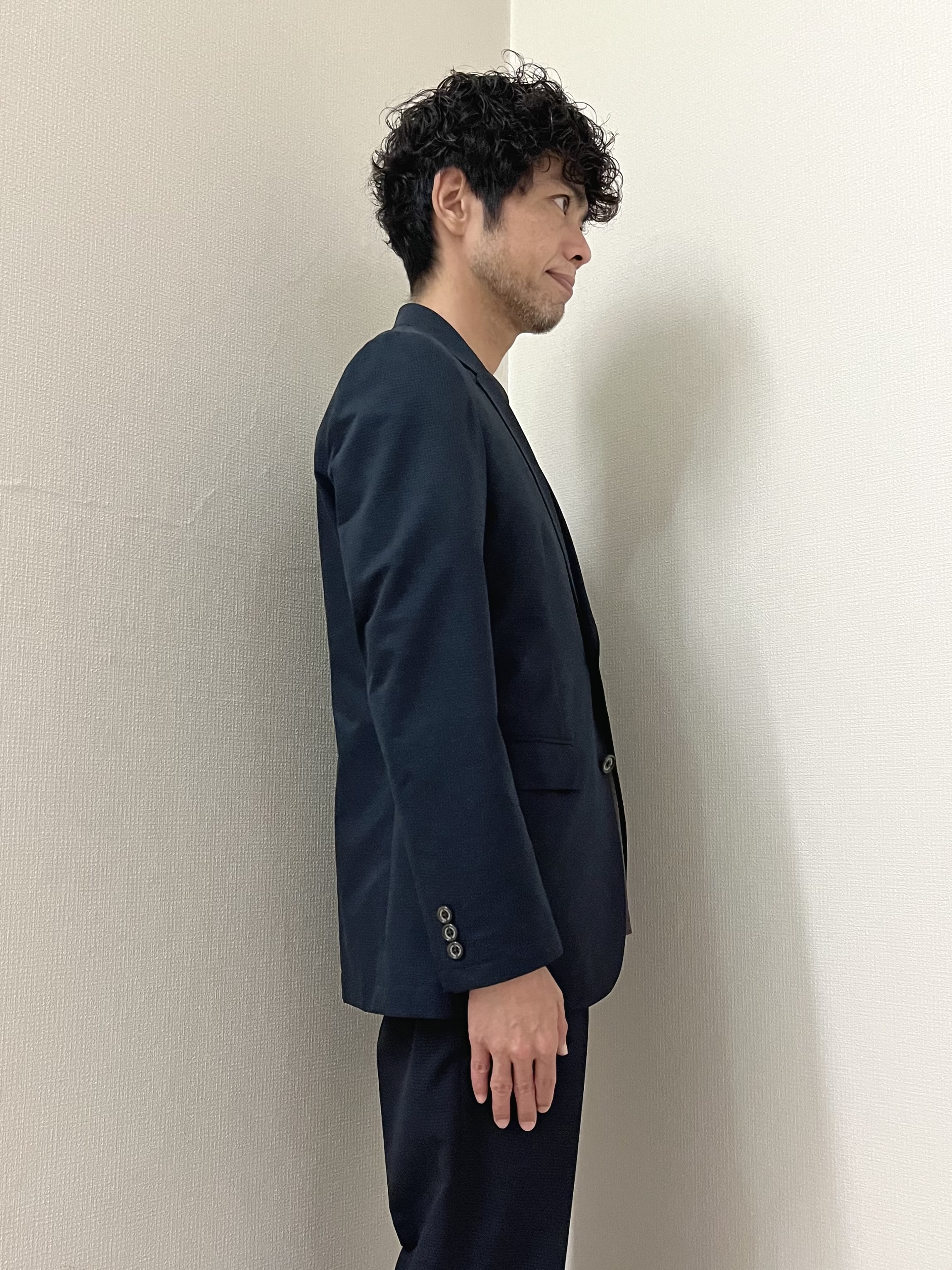 URAさんの「TAKEO KIKUCHI｜【抗菌防臭】COOL DOTS（R）ドビープリント ジャケット」を使ったコーディネート