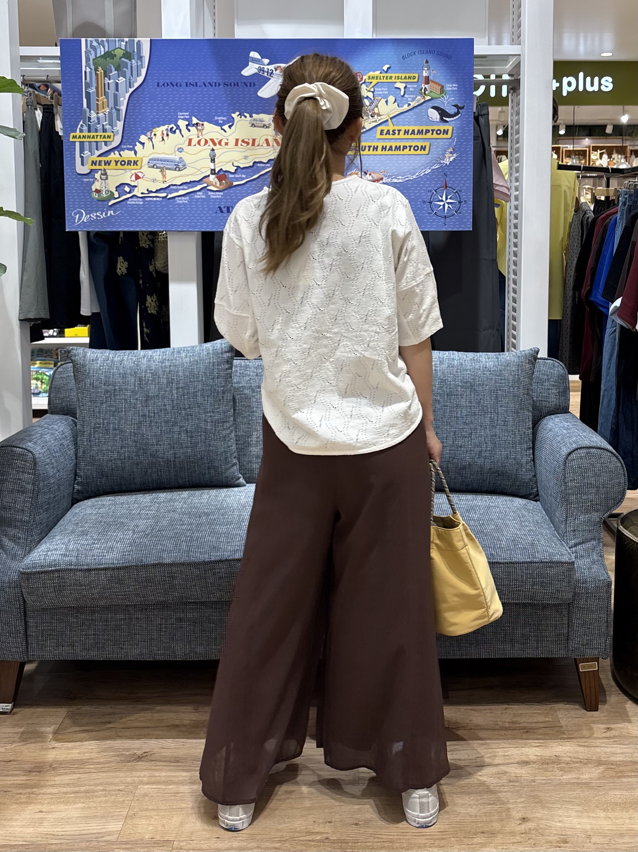 yuinaさんの「Dessin｜【マシンウォッシャブル】5分袖レースカットソー」を使ったコーディネート