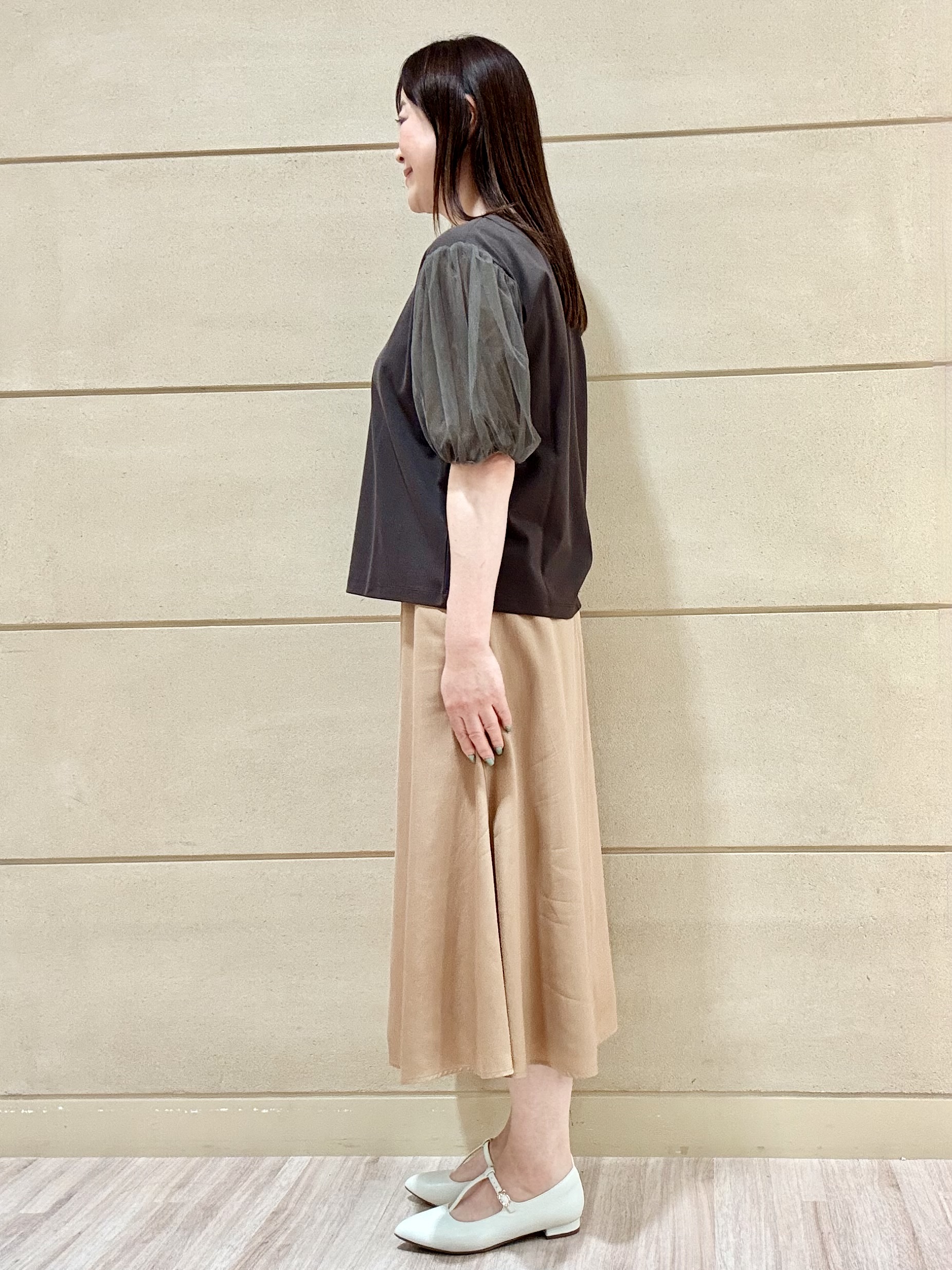 Marさんの「Reflect｜【UVカット／接触冷感／吸水速乾】チュールスリーブプルオーバー」を使ったコーディネート