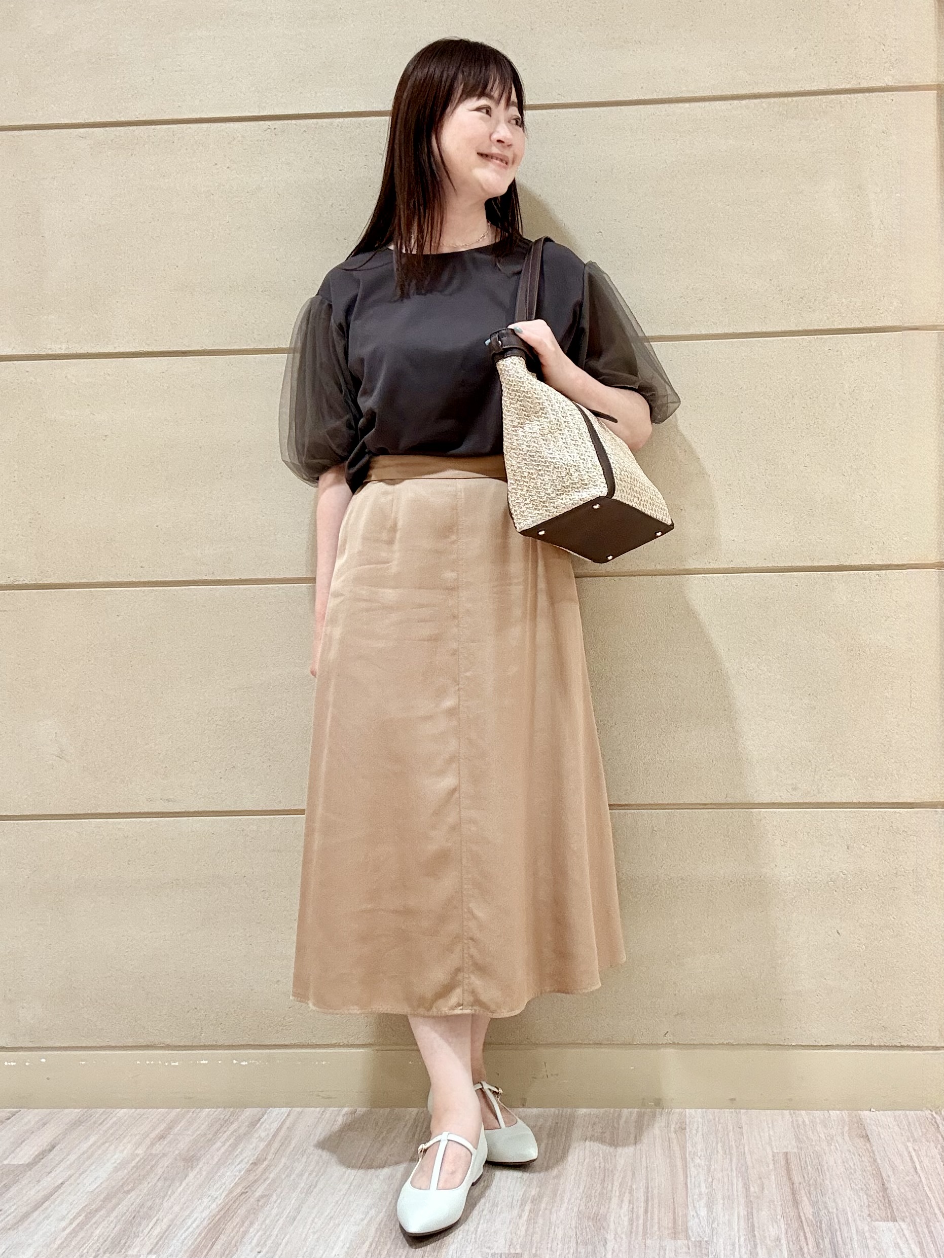 Marさんの「Reflect｜【UVカット／接触冷感／吸水速乾】チュールスリーブプルオーバー」を使ったコーディネート