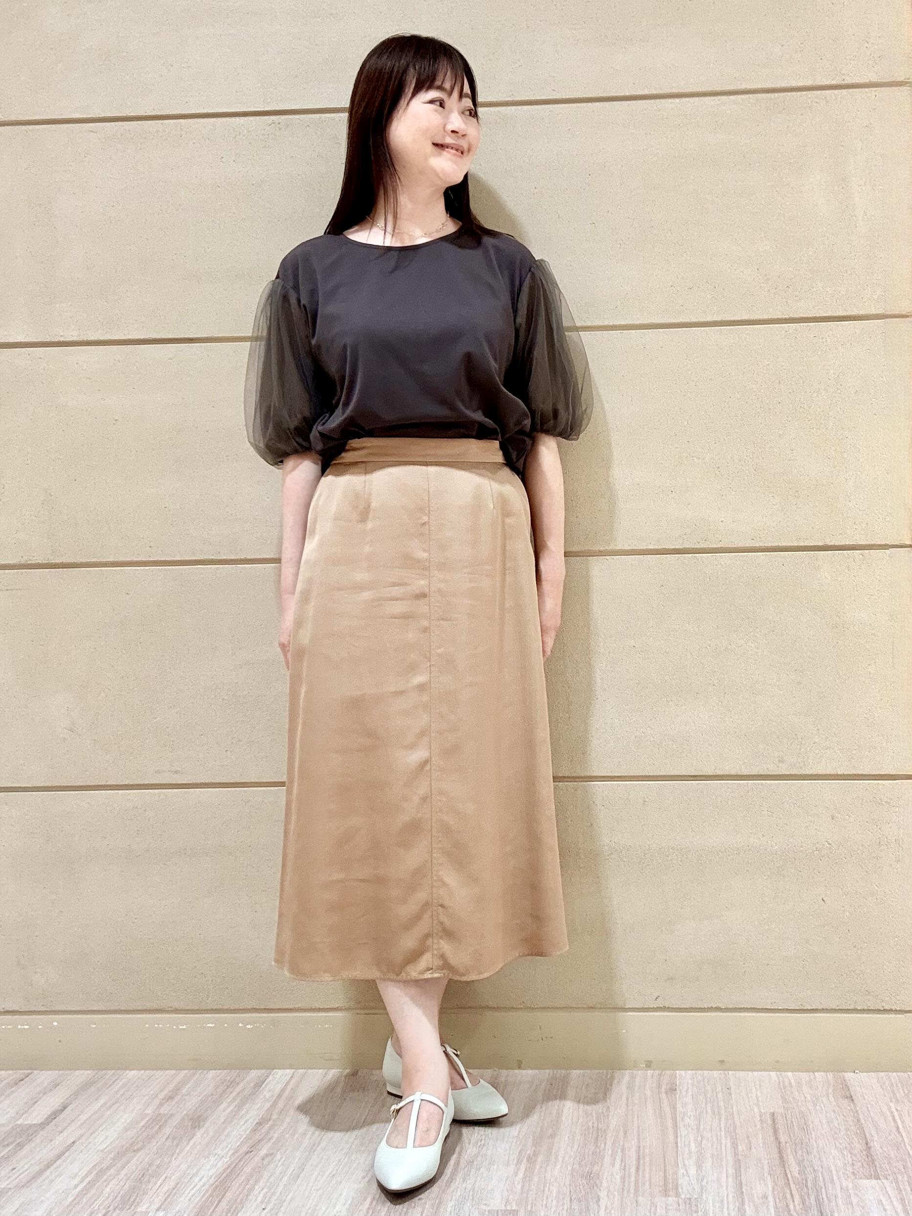 Marさんの「Reflect｜【UVカット／接触冷感／吸水速乾】チュールスリーブプルオーバー」を使ったコーディネート