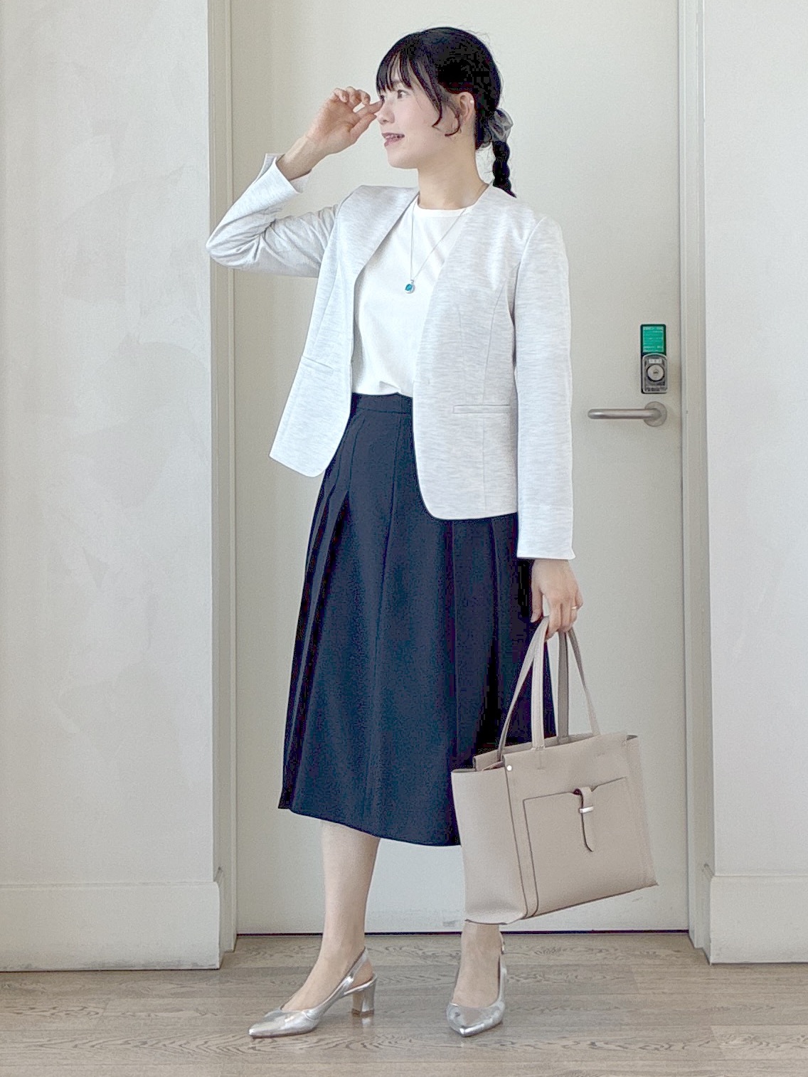  beni_gingerさんの「Reflect｜【SS-4Lサイズ／UVカット／接触冷感】匠ジャケット／ノーカラー」を使ったコーディネート